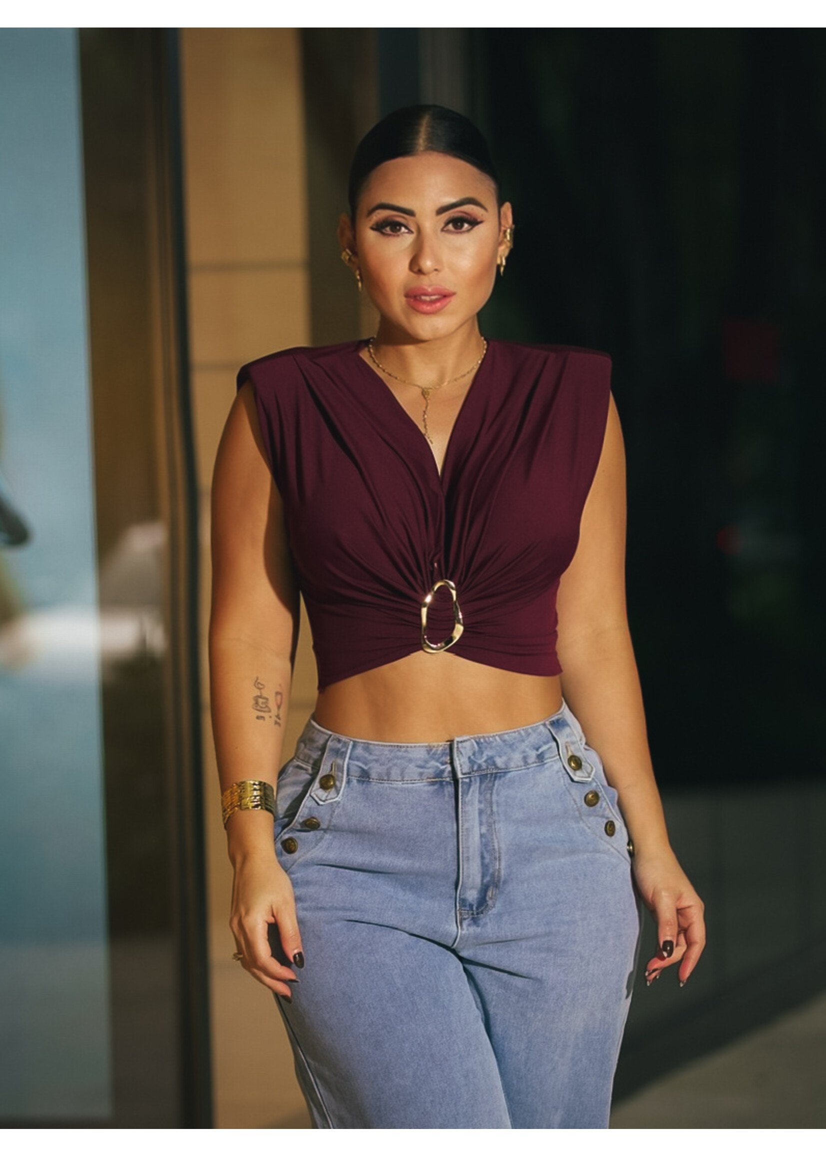Shoulder Muse Crop Top