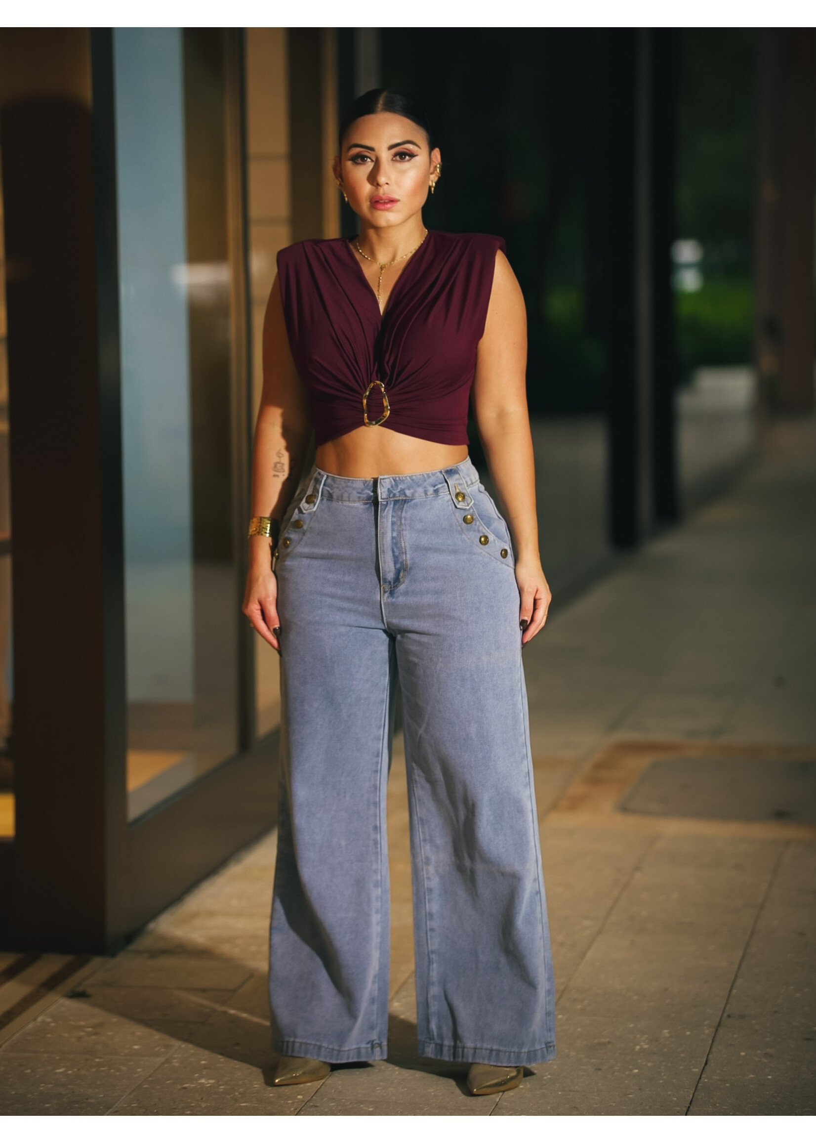 Shoulder Muse Crop Top