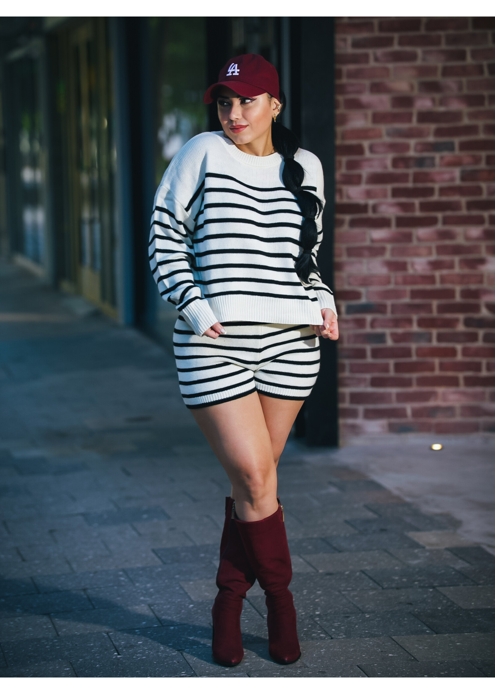 Striped Knit Lounge Set