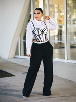 High-waist Trousers With Pleat Detailing