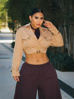 Crop Trench Coat Jacket