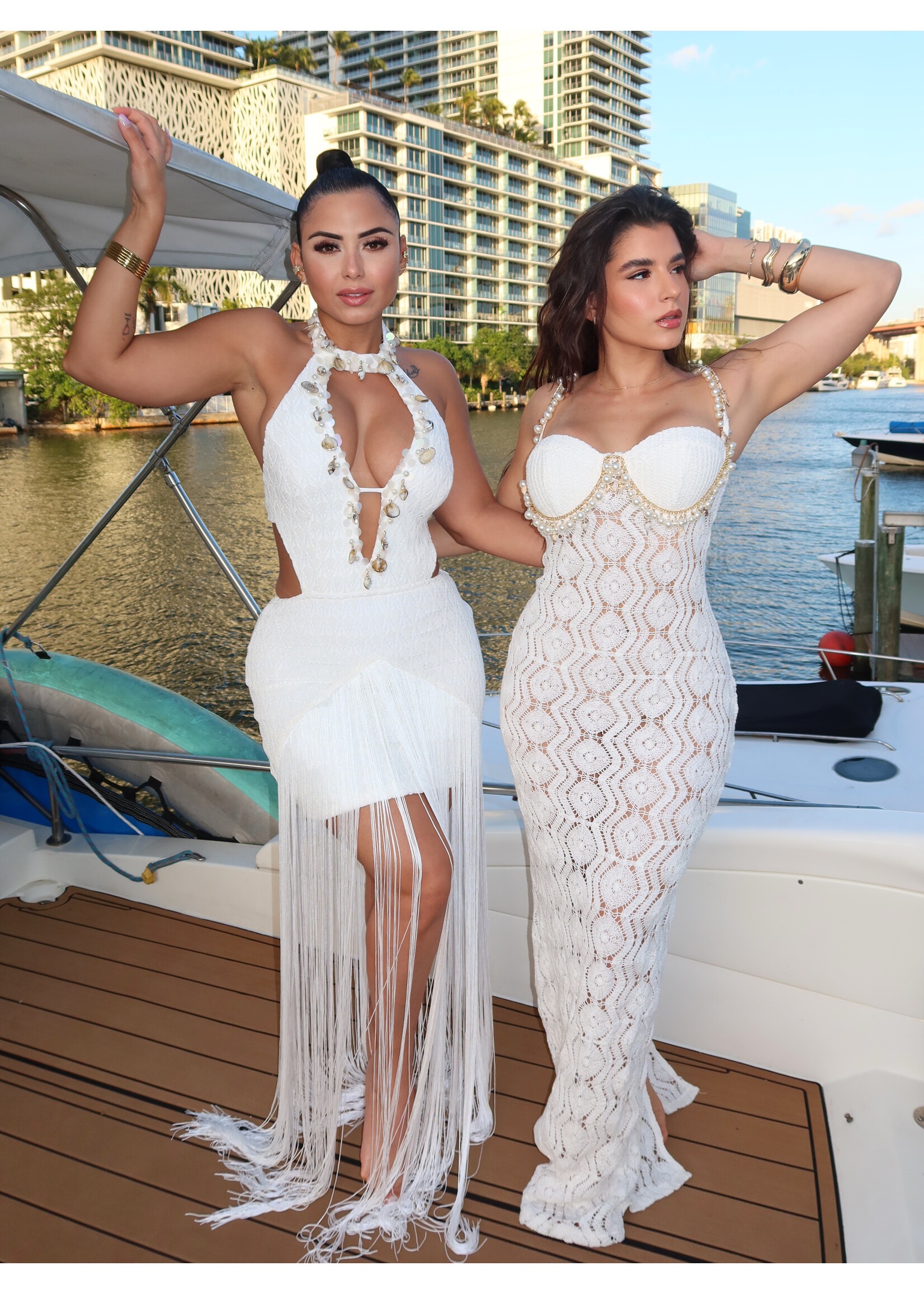 “Seashell Glam Maxi Dress