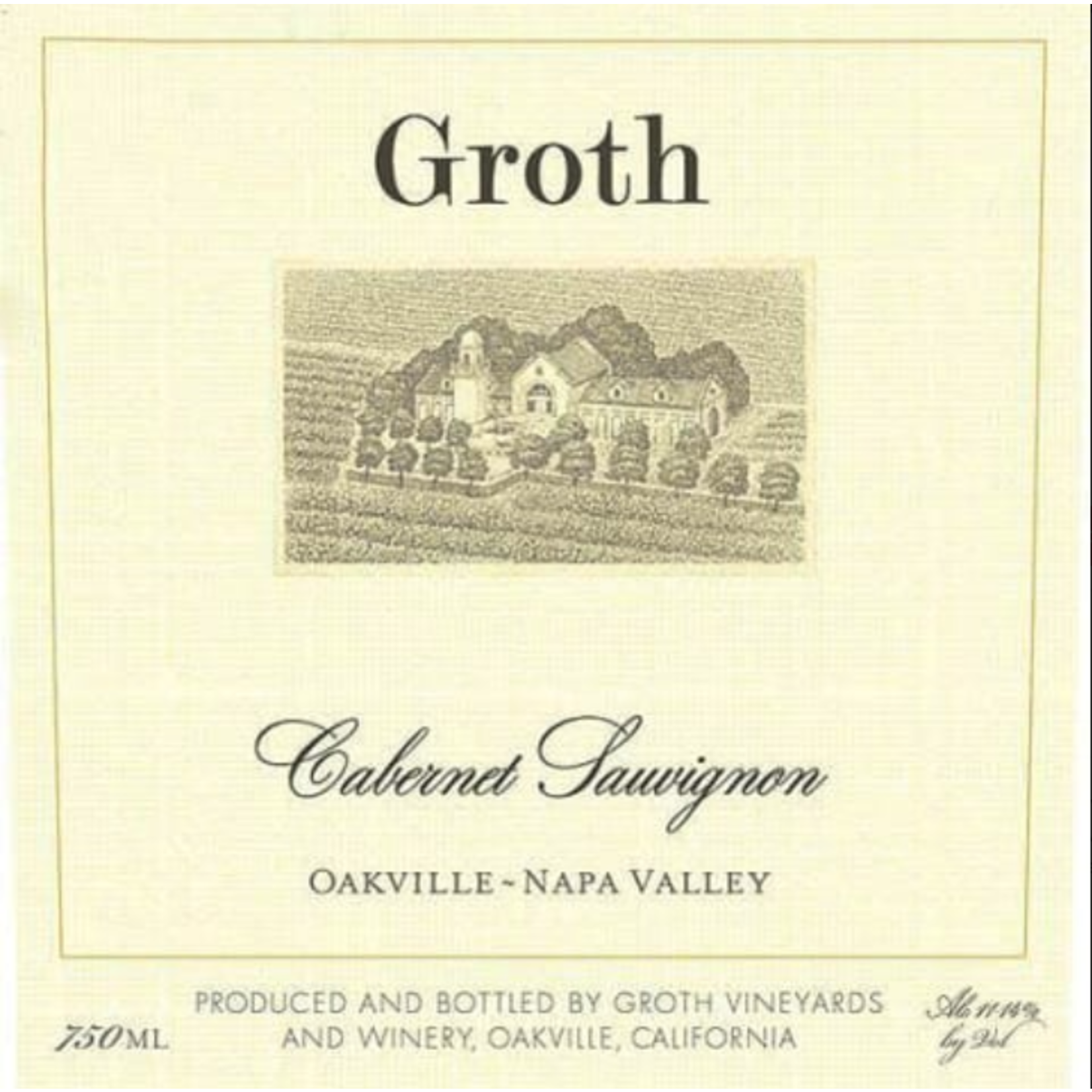 Groth Vineyards Groth Cabernet Sauvignon 2018  Napa, California
