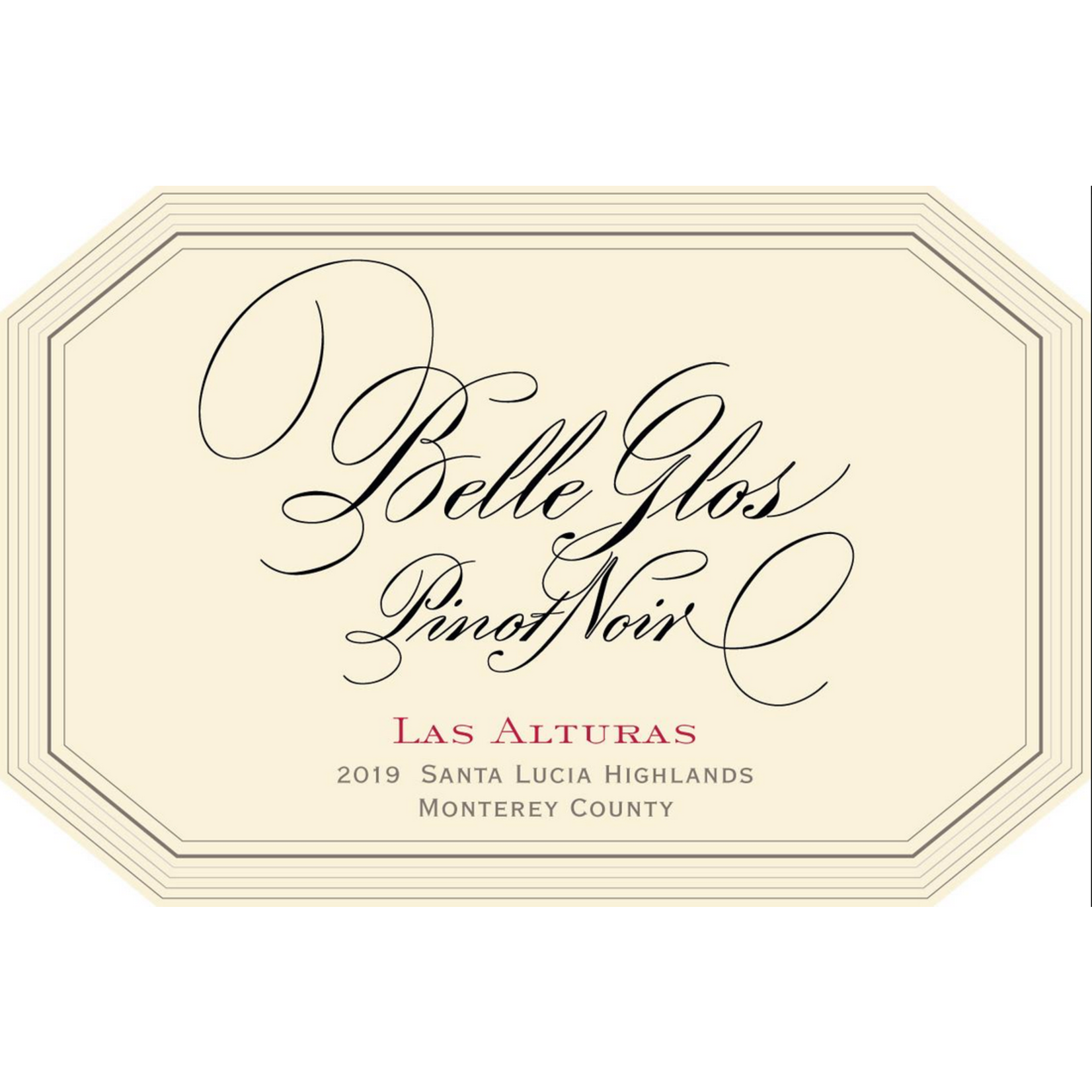 Belle Glos Wines Belle Glos Las Alturas Pinot Noir 2019  Santa Lucia Highlands, California  96pts-WE