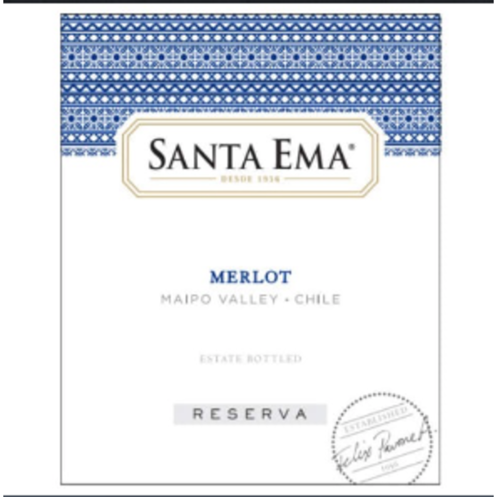 Santa Ema Wines Santa Ema Merlot Reserve 2018 Maipo, Chile