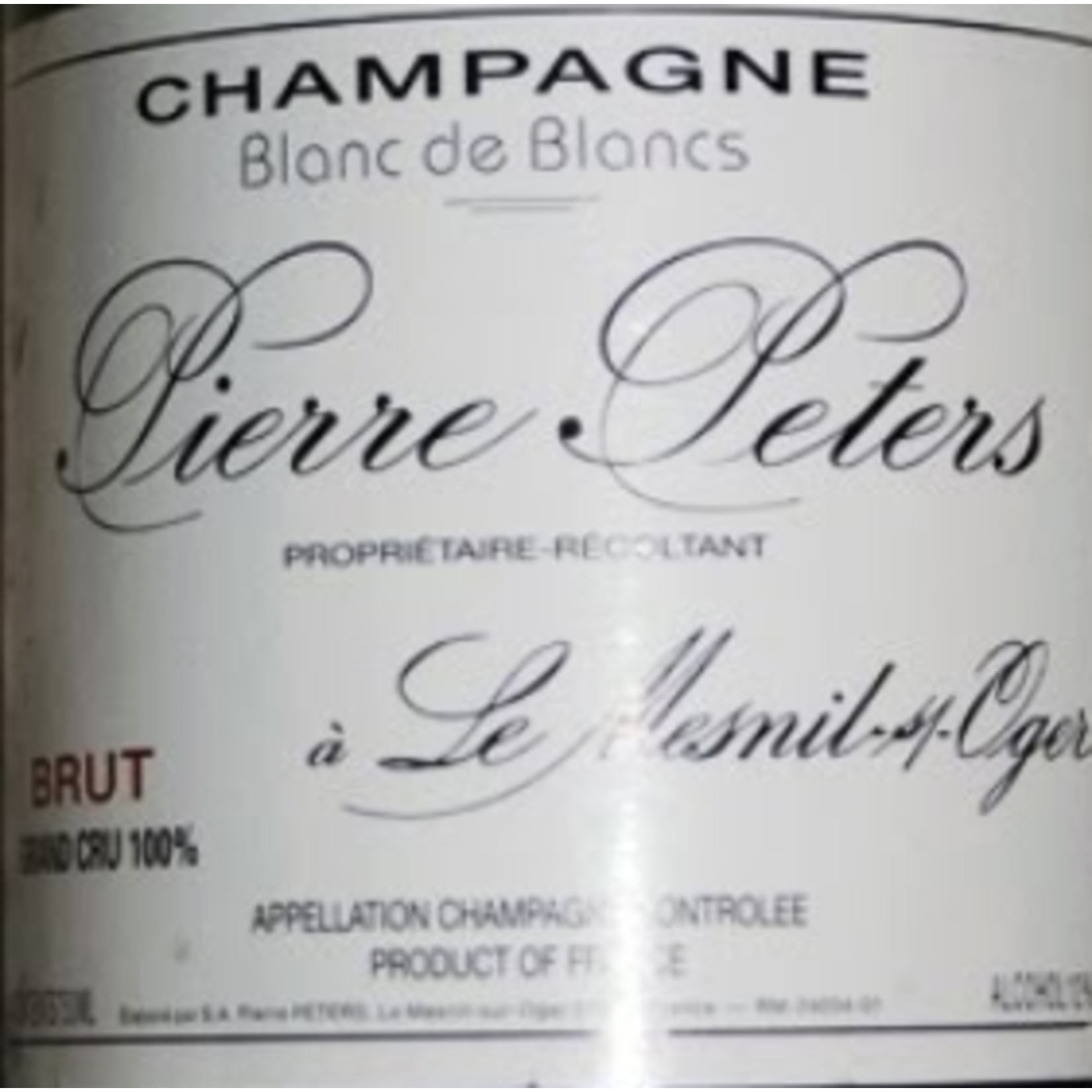 Pierre Péters Pierre Peters "Cuvée de Réserve" Blanc de Blancs Grand Cru Brut Champagne Champagne, France 90pts-WS