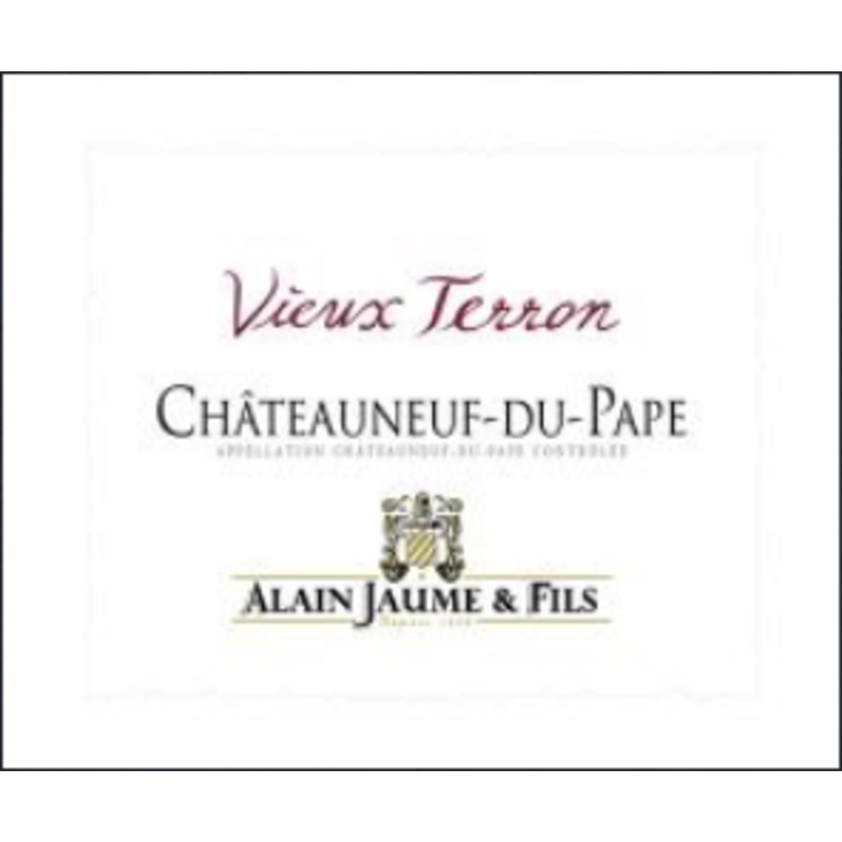 Alain Jaume Alain Jaume Chateauneuf-du-Pape Vieux Terron 2019 Rhone, France