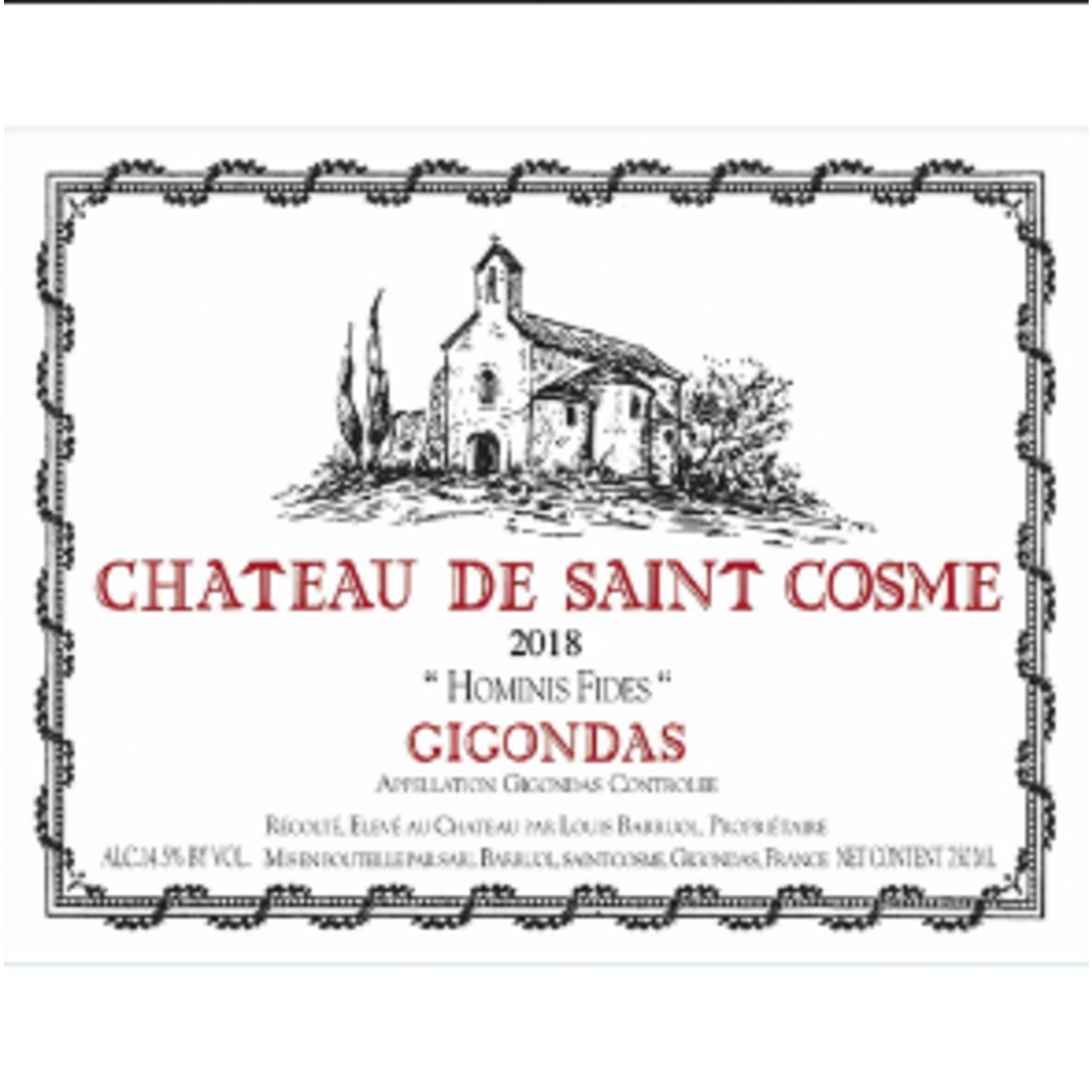 Chateau de Saint Cosme Chateau Saint De Cosme Gigondas 2021  Rhone, France