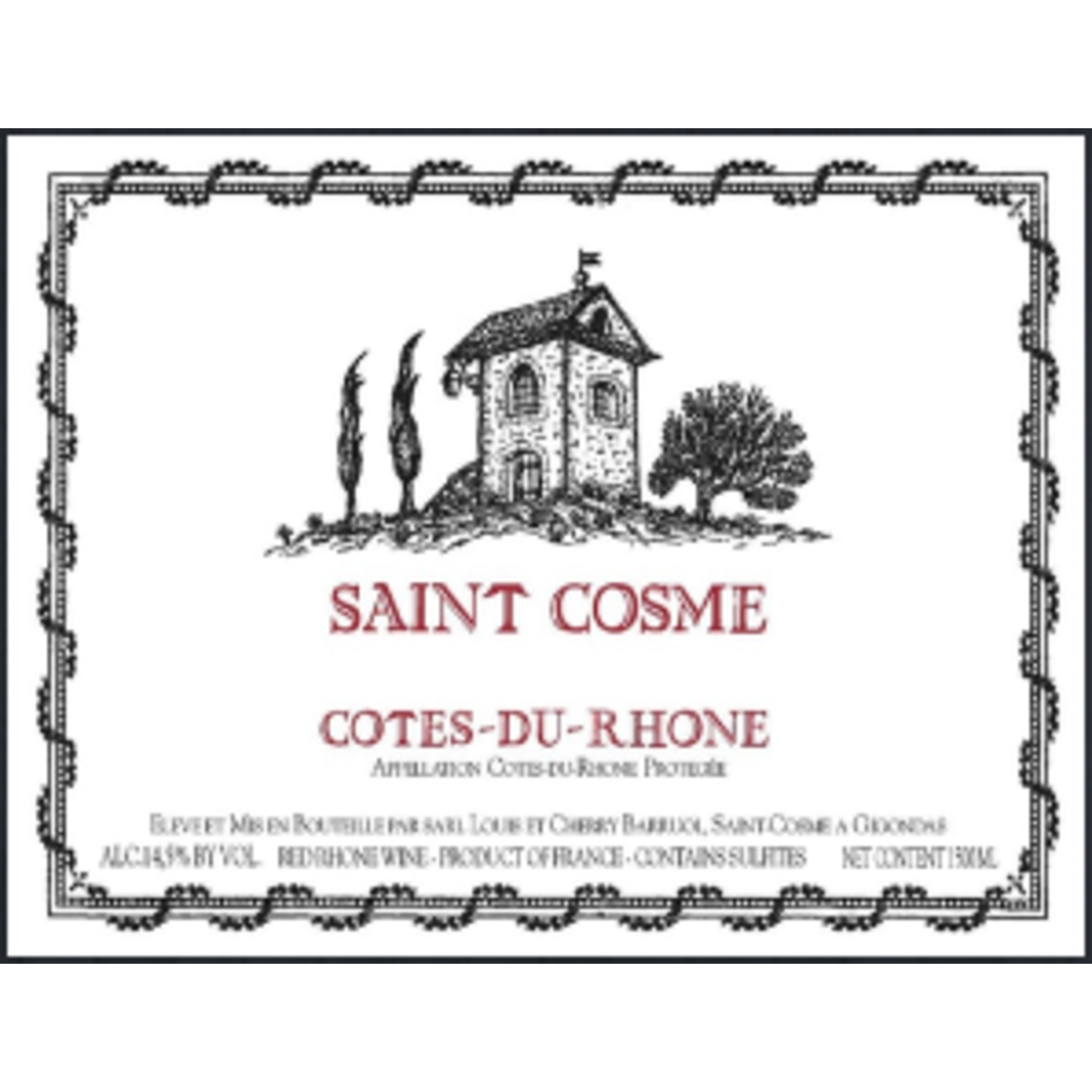 Chateau de Saint Cosme Chateau de Saint Cosme Cotes-du-Rhone 2022 Rhone, France