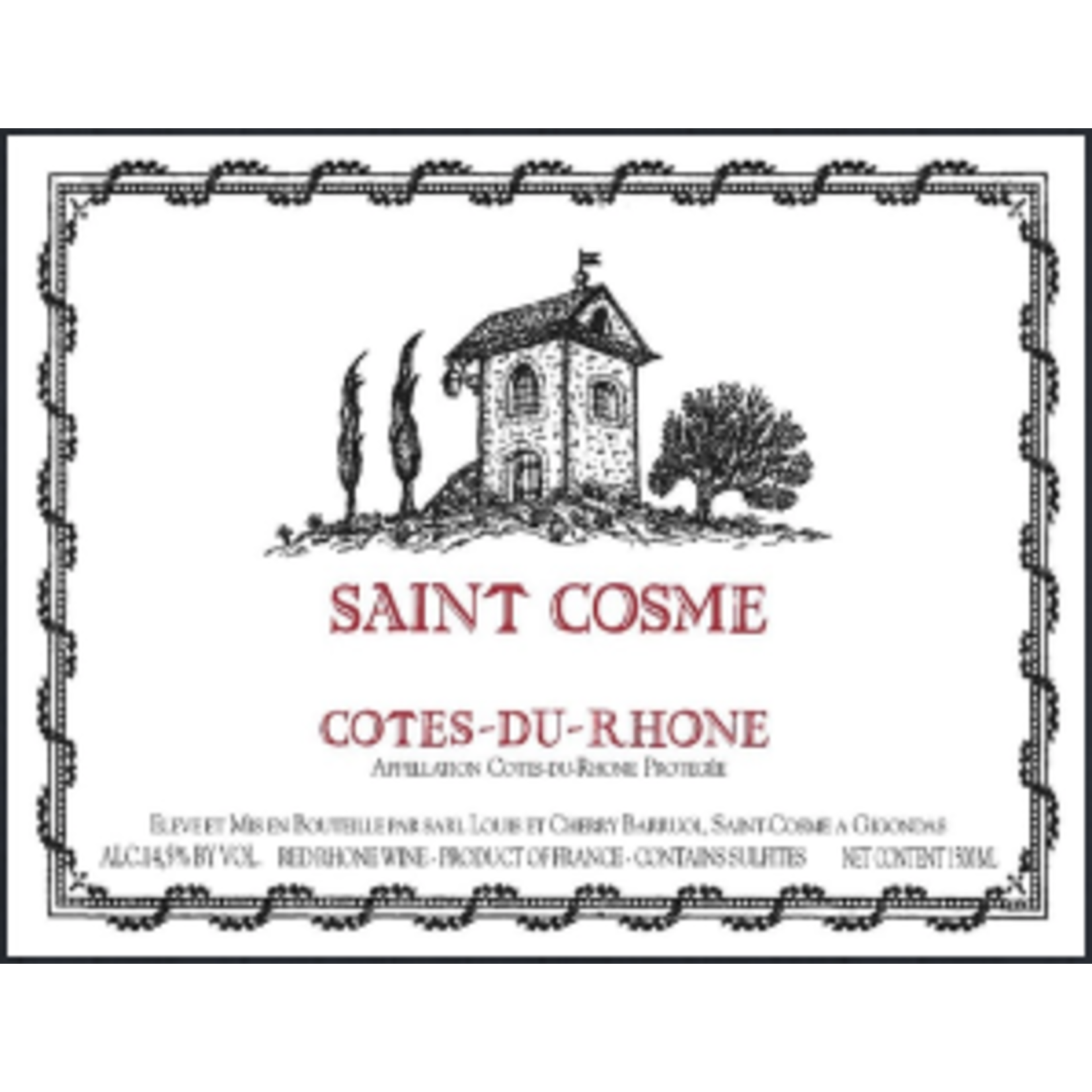 Chateau de Saint Cosme Chateau de Saint Cosme Cotes-du-Rhone 2024 Rhone, France