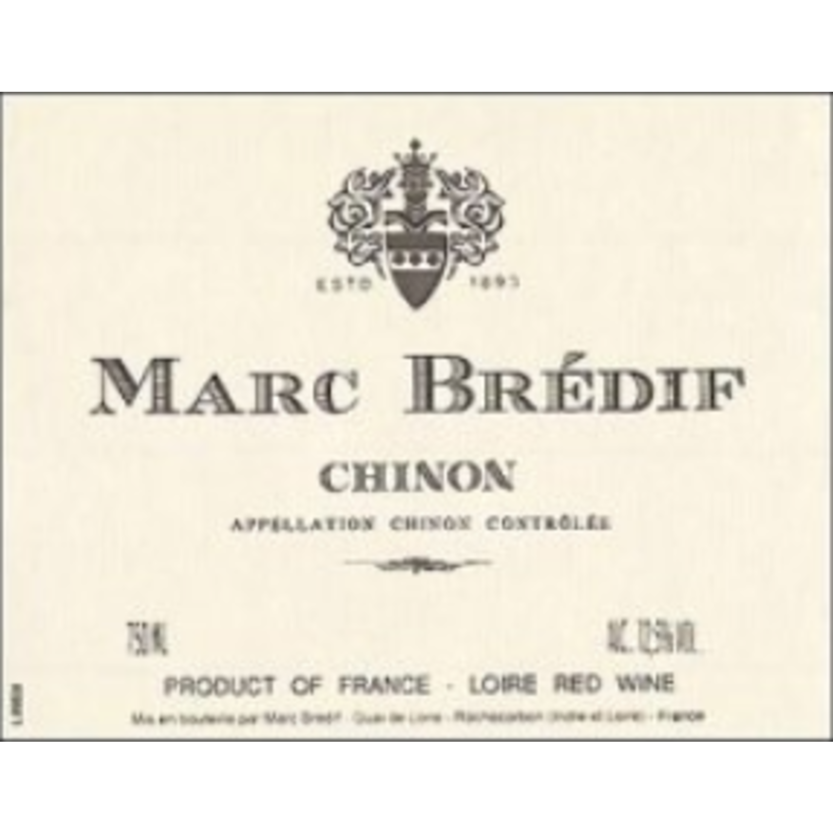 Marc Brédif Marc Bredif Chinon Red 2019 Loire, France