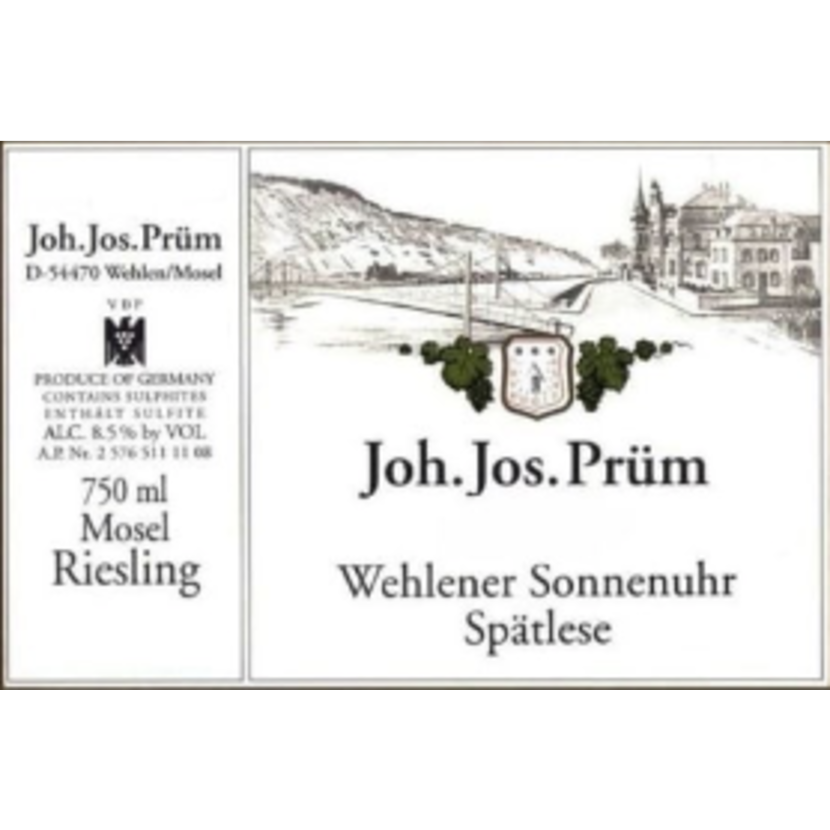 Joh. Jos. Prüm J J Prum Wehlener Sonnenuhr Spatlese Riesling 2018  Mosel, Germany