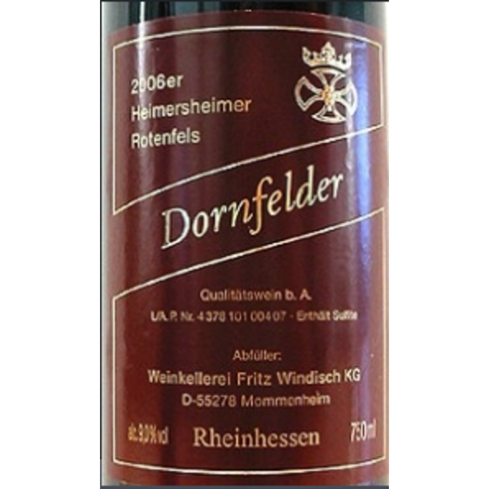 Dornfelder Rheinhessen Dornfelder Heimersheimer Rotenfels Rheinhessen 2022  Germany