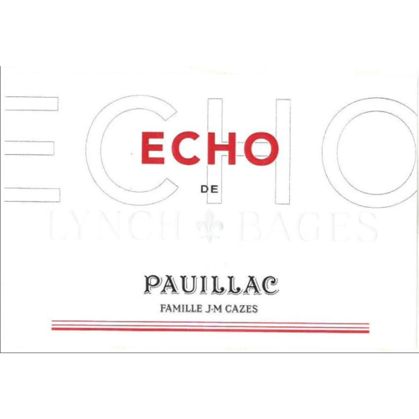 Chateau Lynch Bages Lynch Bages Echo De 2021 Pauillic Bordeaux, France