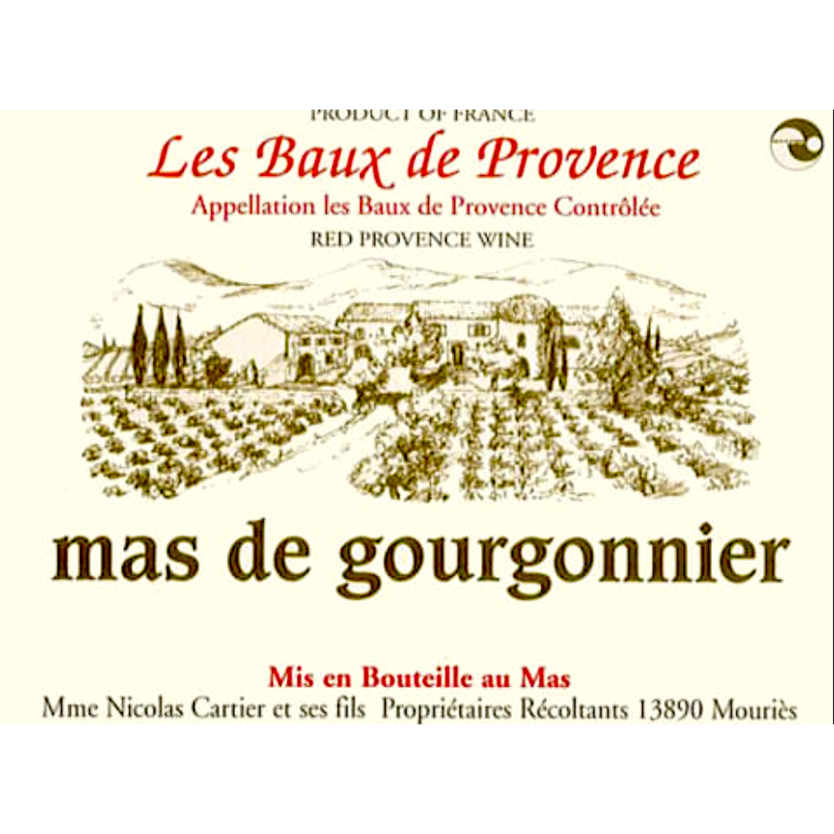 Les Baux de Provence Mas de Gourgonnier Les Baux de Provence Rouge 2020 ORGANIC Provence, France