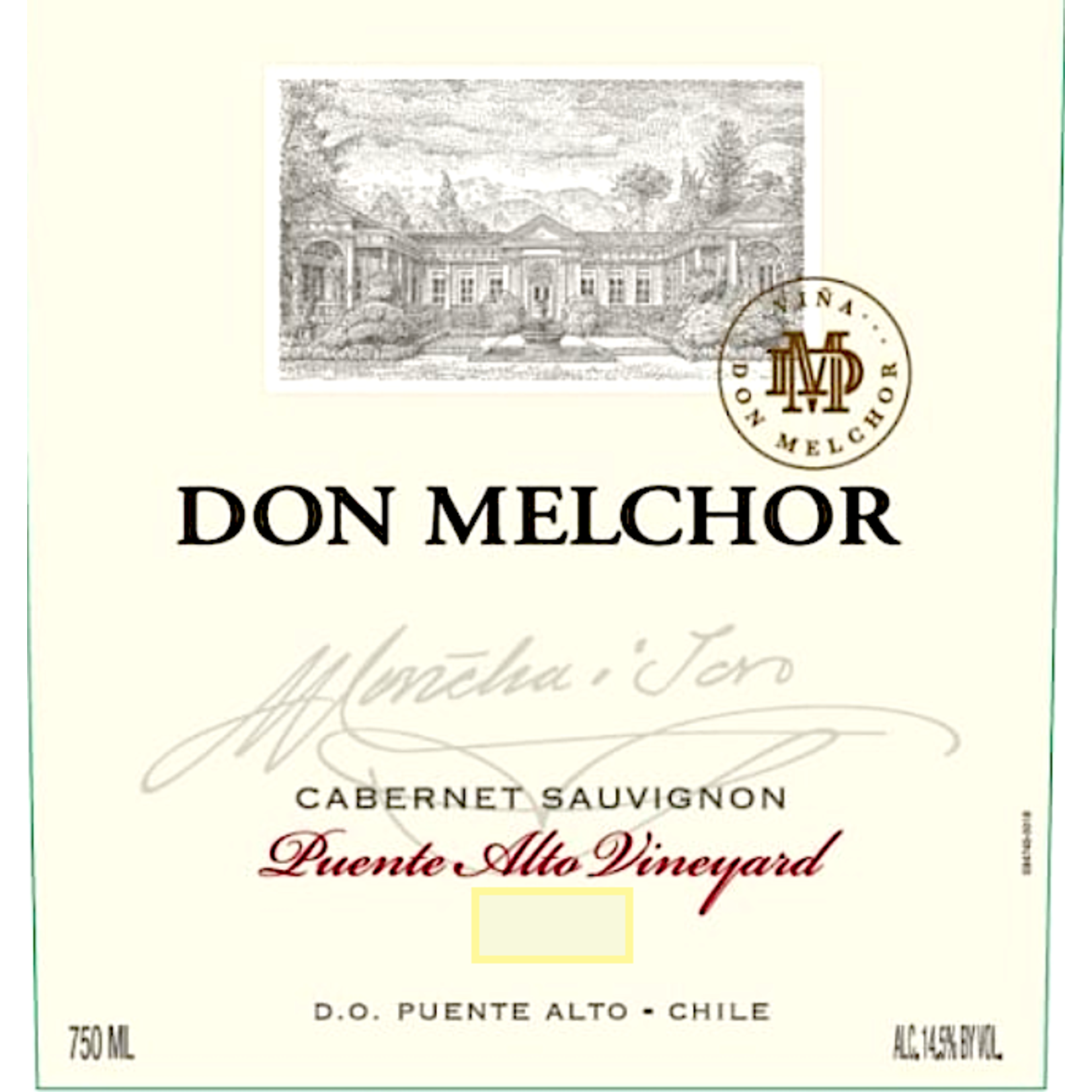 Vina Don Melchor SpA Don Melchor Cabernet Sauvignon 2019 Chile