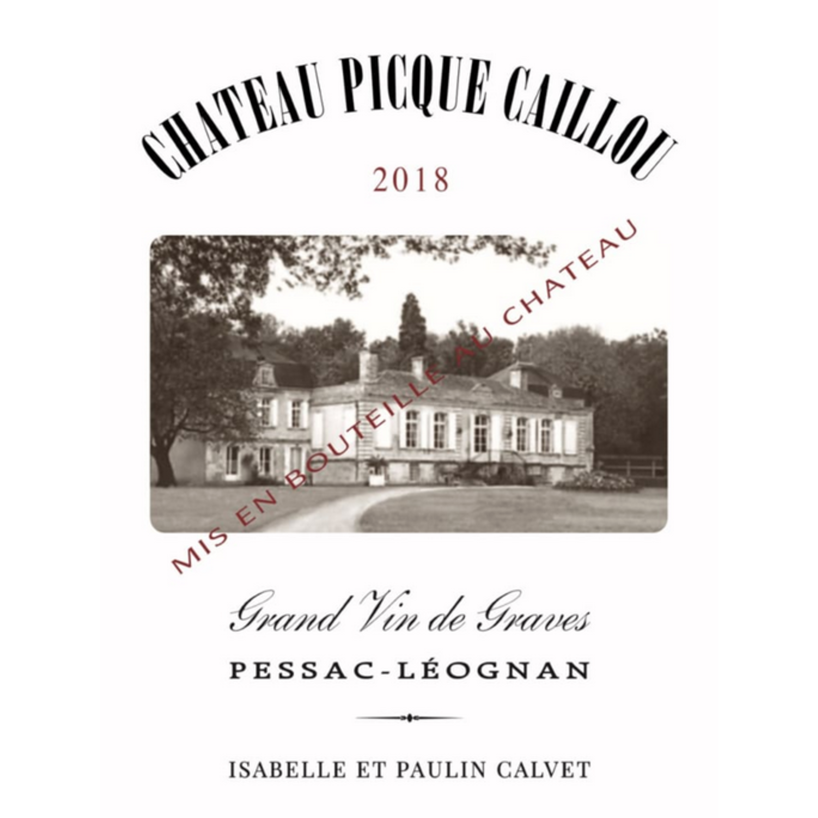 Ch Picque Caillou Chateau Picque Caillou Grand Vin de Graves 2019  Pessac-Leognan, Bordeaux, France
