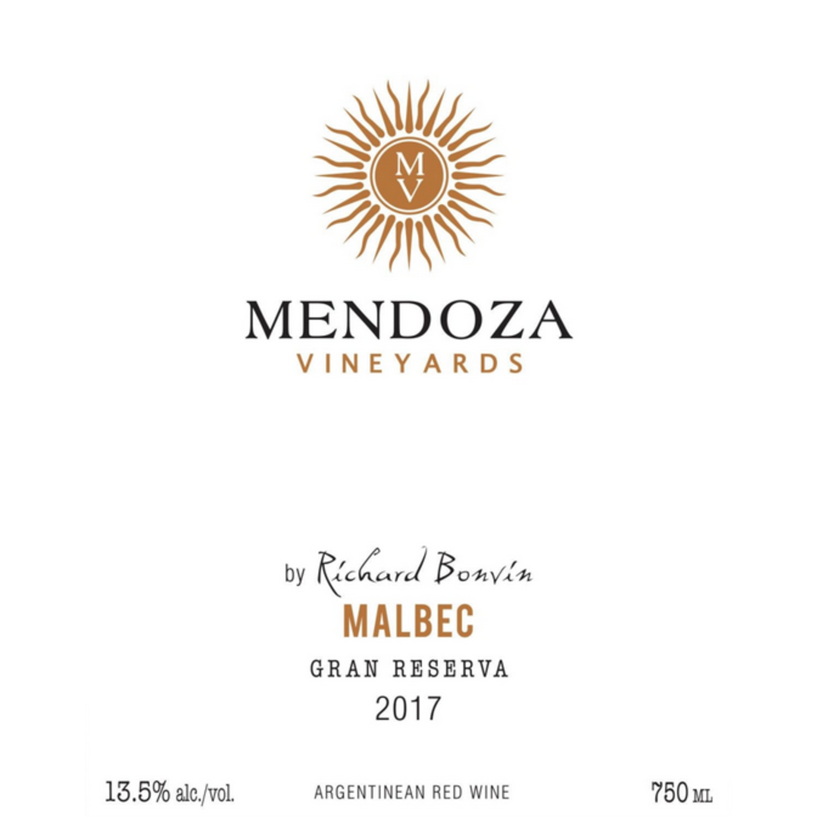 Mendoza Vineyards Mendoza Vineyards Gran Reserva Malbec 2017  Mendoza, Argentina  92pts-JS