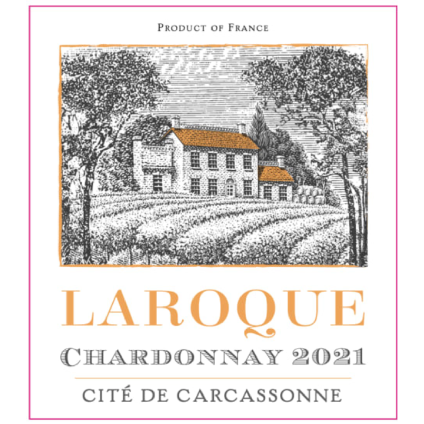 Aquitaine Wine Co Domaine Laroque UNOAKED Chardonnay 2021  France  90pts-JS