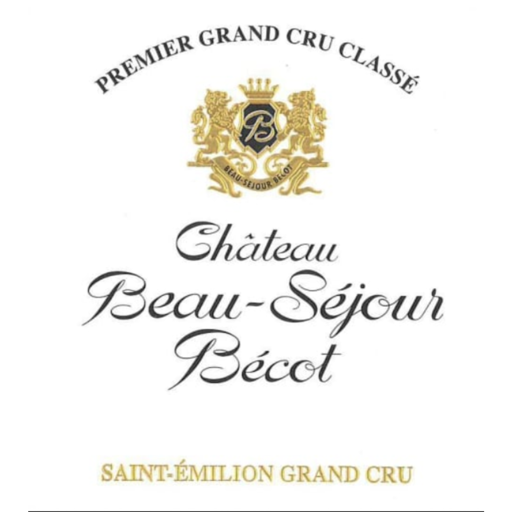Château Grand Vin De Bordeaux Château Beau-Séjour Bécot Saint-Emilion Grand Cru 2018  France
