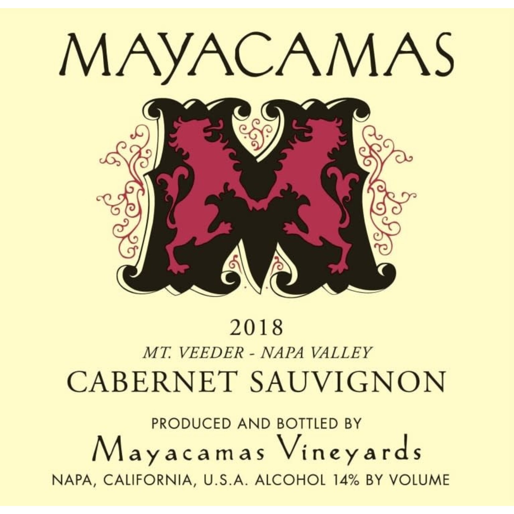 Mayacamas Mt. Veeder Cabernet Sauvignon 2018   California