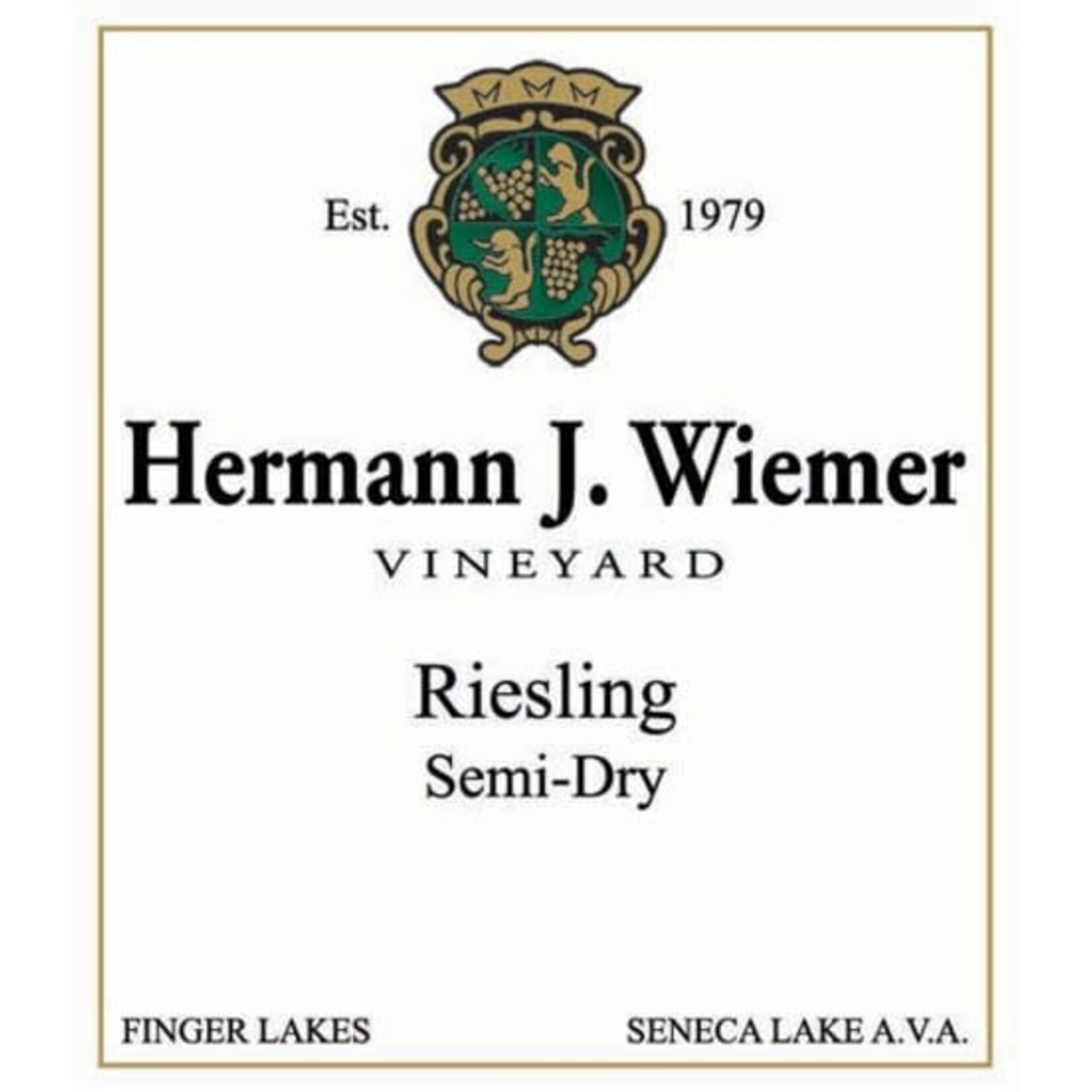 Hermann Wiemer Hermann J Wiemer Semi-Dry Riesling 2020  Finger Lakes, New York