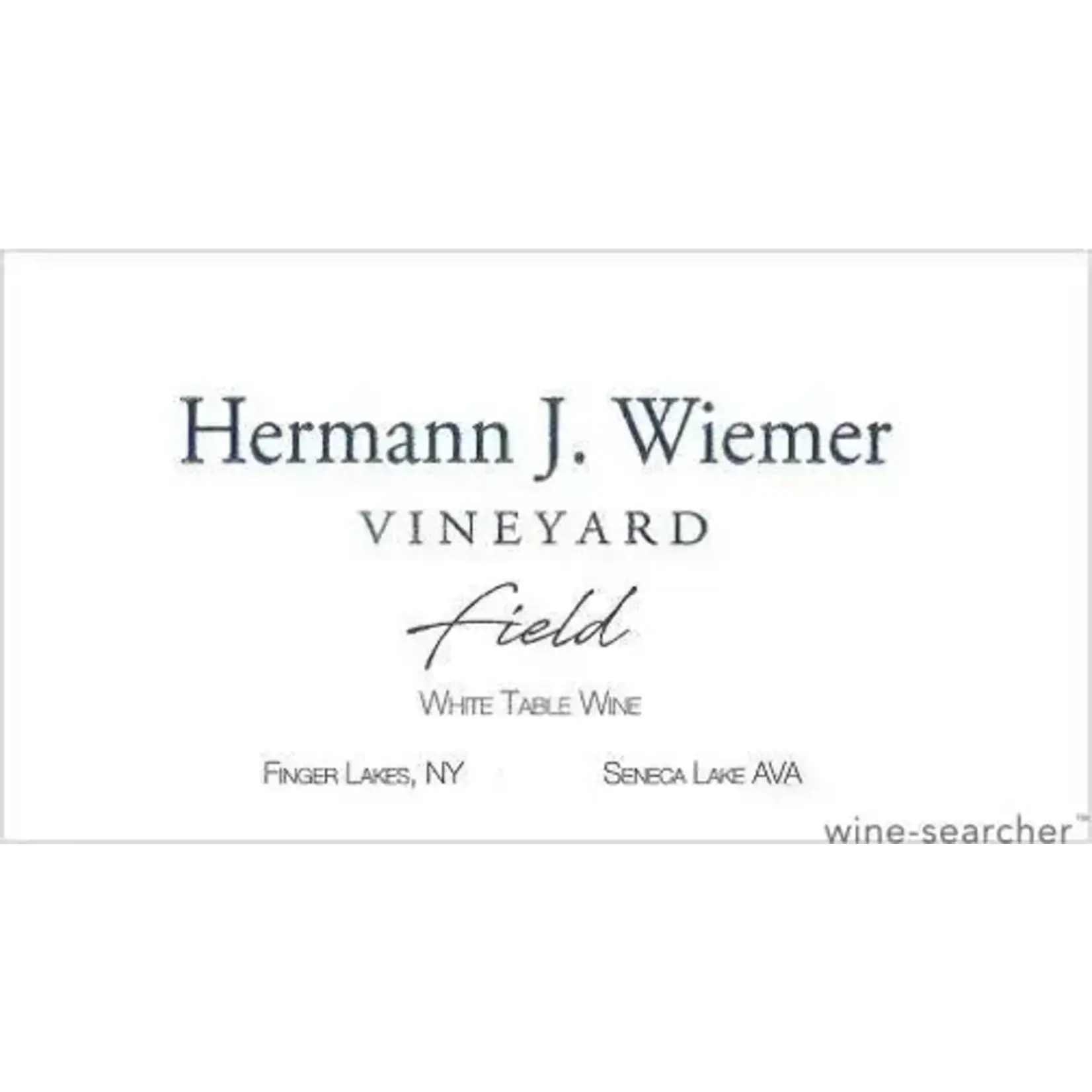 Hermann Wiemer Hermann J Wiemer Field White Table Wine 2020  Finger Lakes, New York