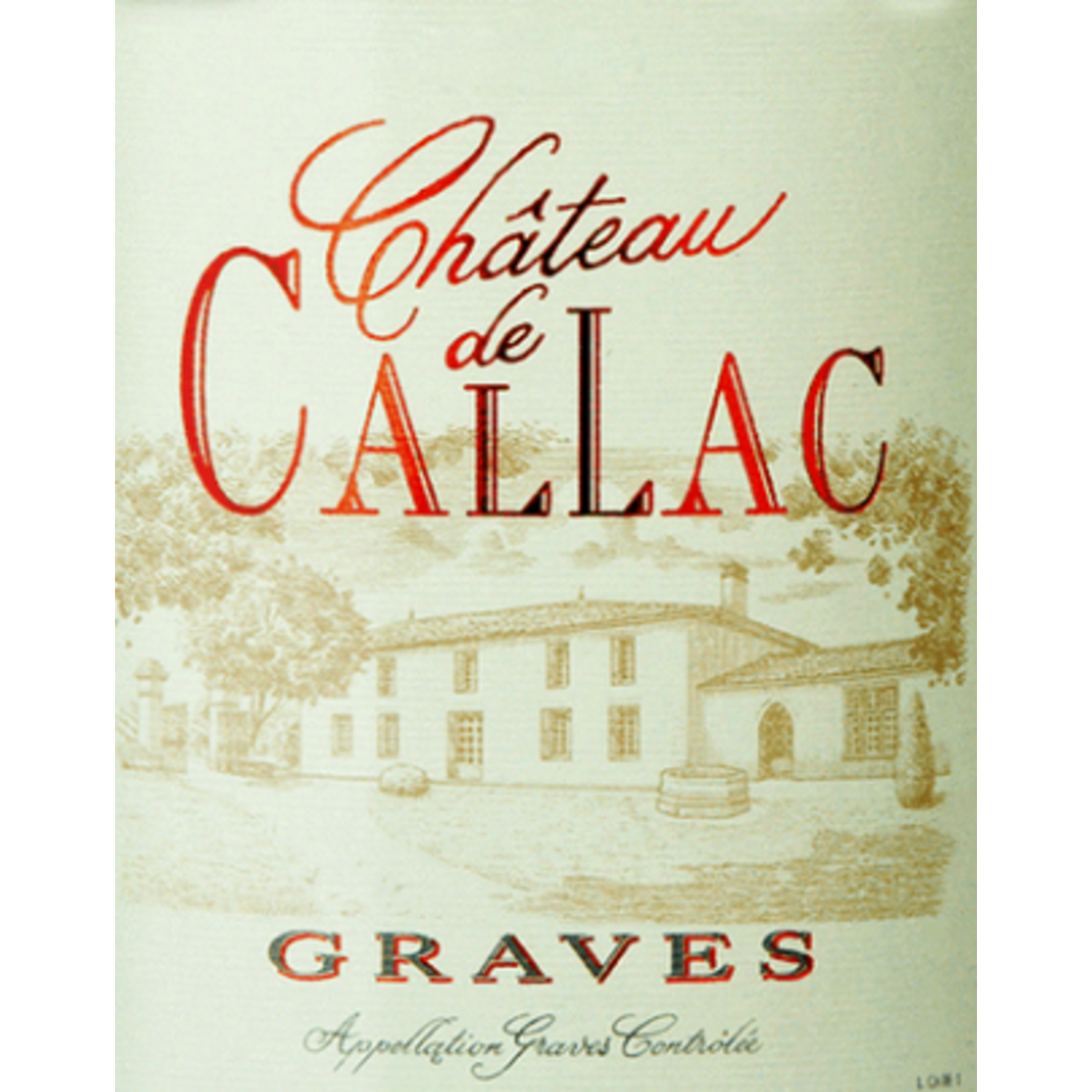 Château de Callac Maison Riviere Chateau de Callac Graves 2018 Bordeaux, France NEWV