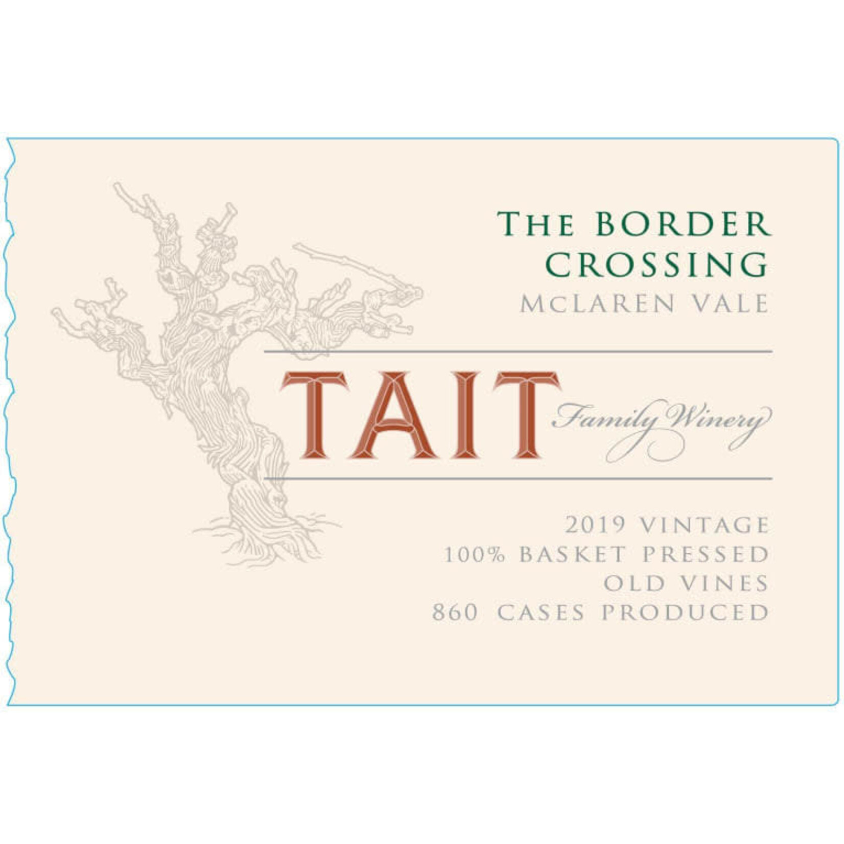 Tait Family Winery Tait Family Winery "The Border Crossing" Old Vine Shiraz 2019  McLaren Vale, Australia