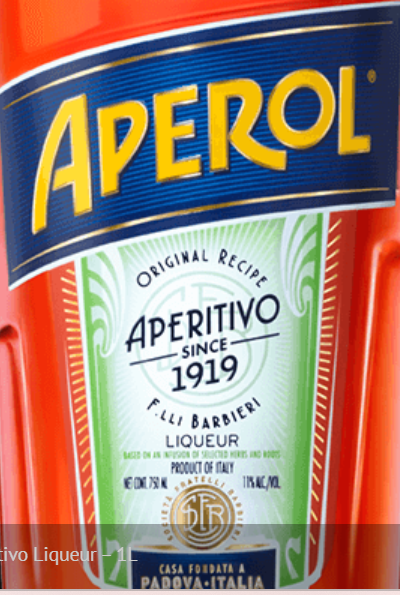 Aperol Aperitivo Liqueur - 1L