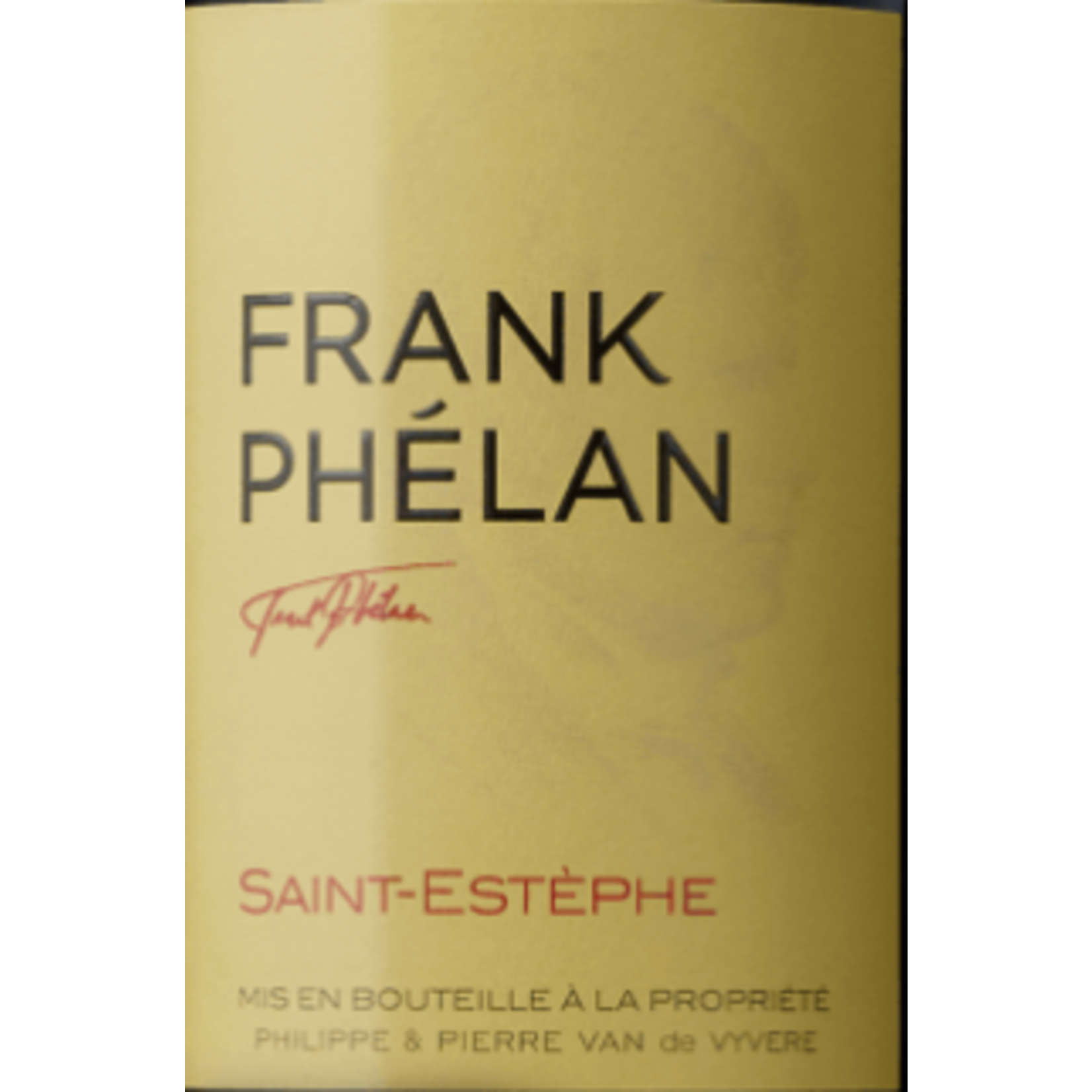 Frank Phelan Frank Phelan Saint-Estephe Bordeaux  2018  France