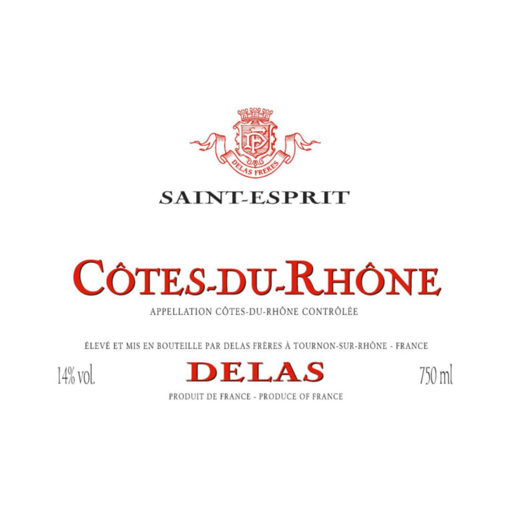 Delas Frères Delas Esprit Cote-Du-Rhone 2022 Rhone, France