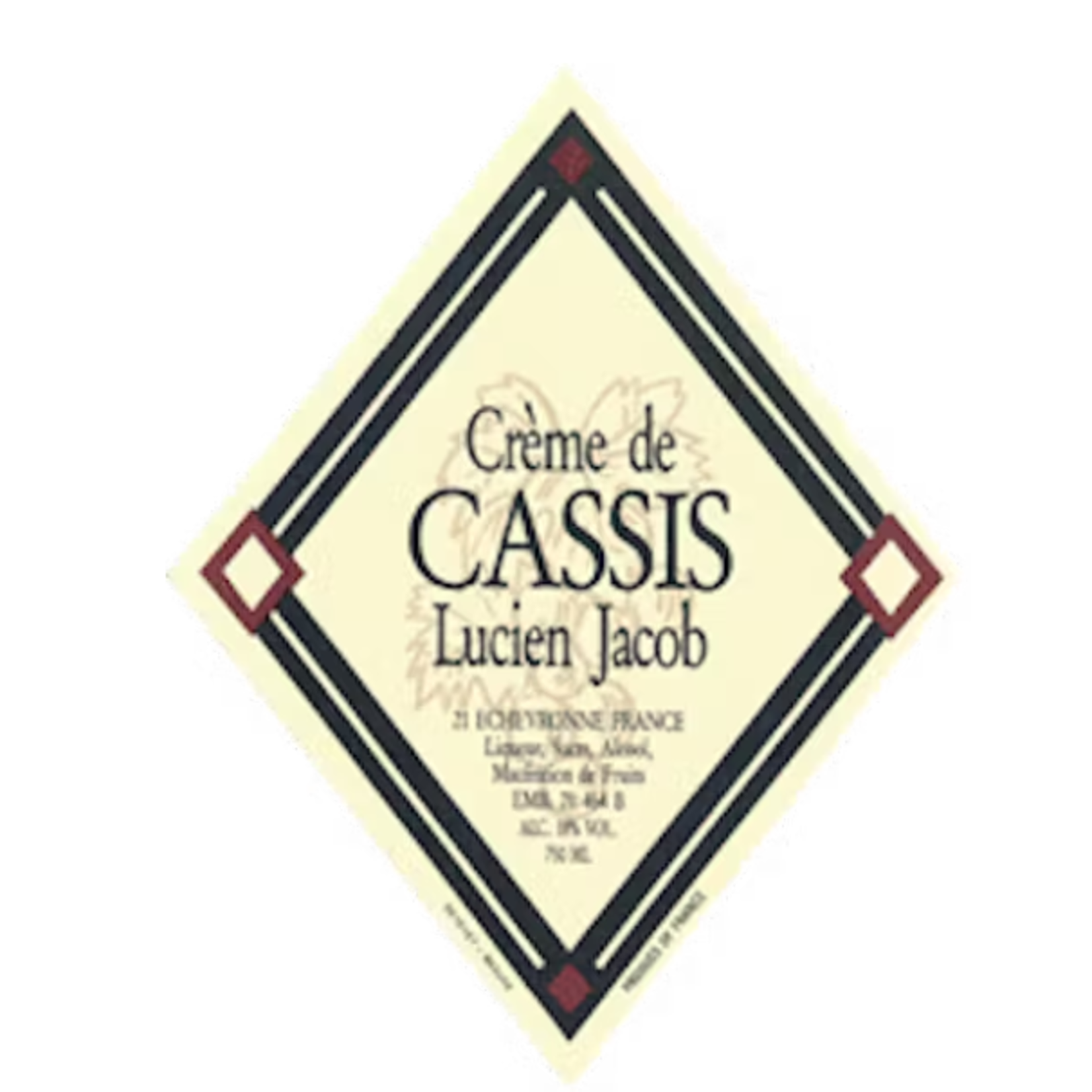 Lucien Jacob Creme de Cassis, Domaine Lucien Jacob Blackcurrent Liquor 375 ml