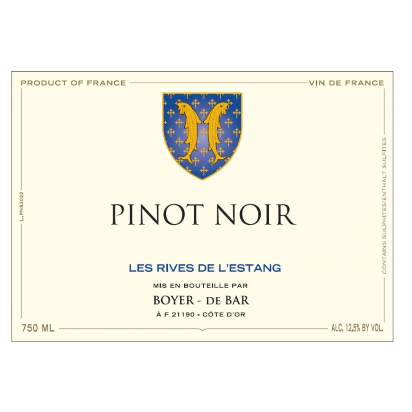 Vincent Boyer Les Rives de L'Estang Boyer de Bar Pinot Noir 2021 Burgundy  France