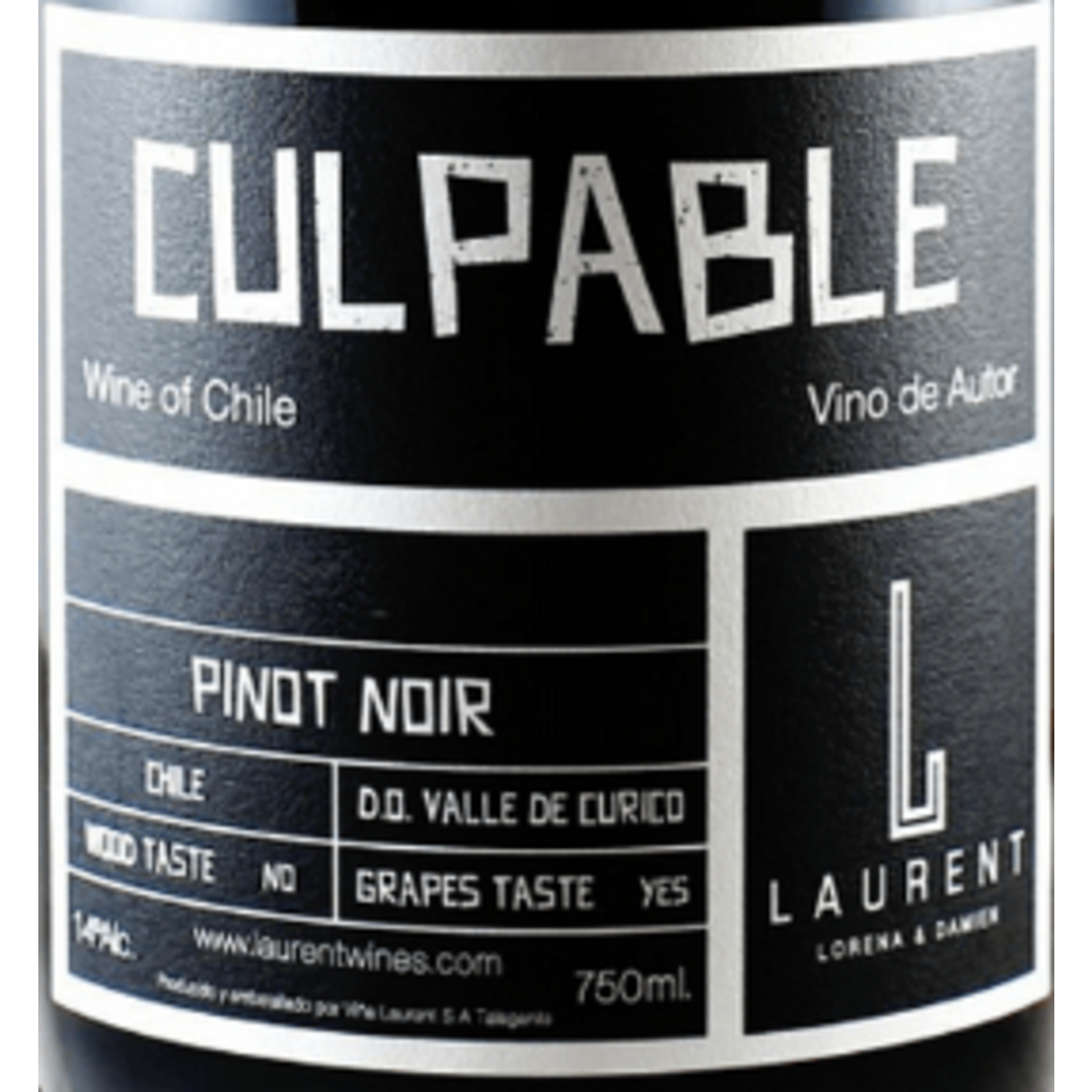 Vina Laurent Culpable Red Pinot Noir Valle de Itata 2022  Chile