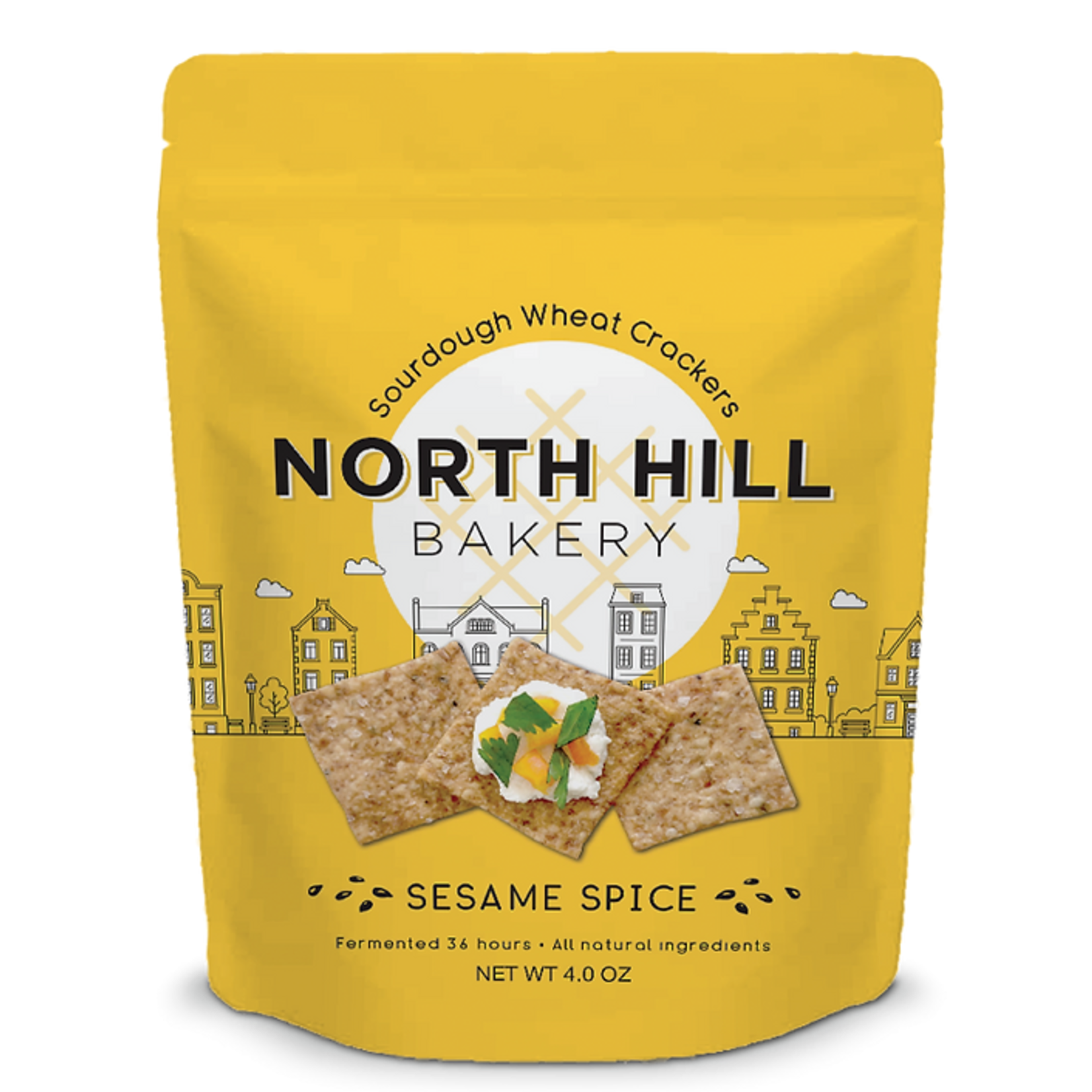 North Hill Bakery Sourdough Wheat Crackers Sesame Spice 4 ounce
