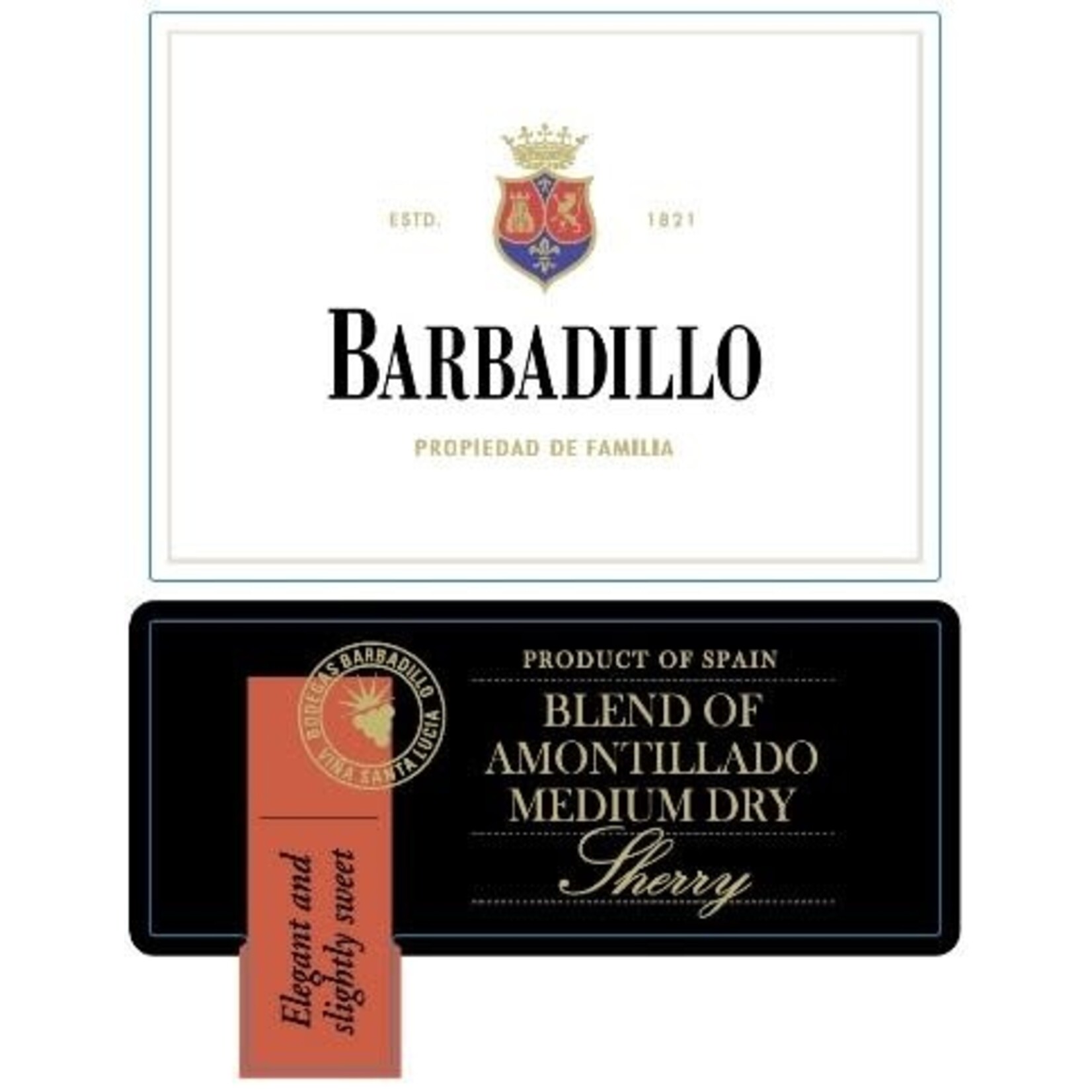 Barbadillo Barbadillo Blend of Amontillado Medium Dry Sherry  Spain