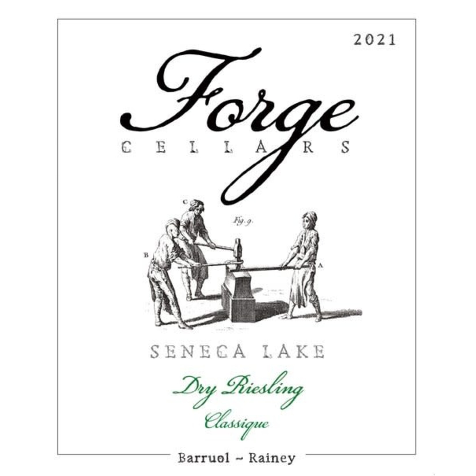 Forge Forge Cellars Dry Riesling Classique 2022 Seneca Lake  New York