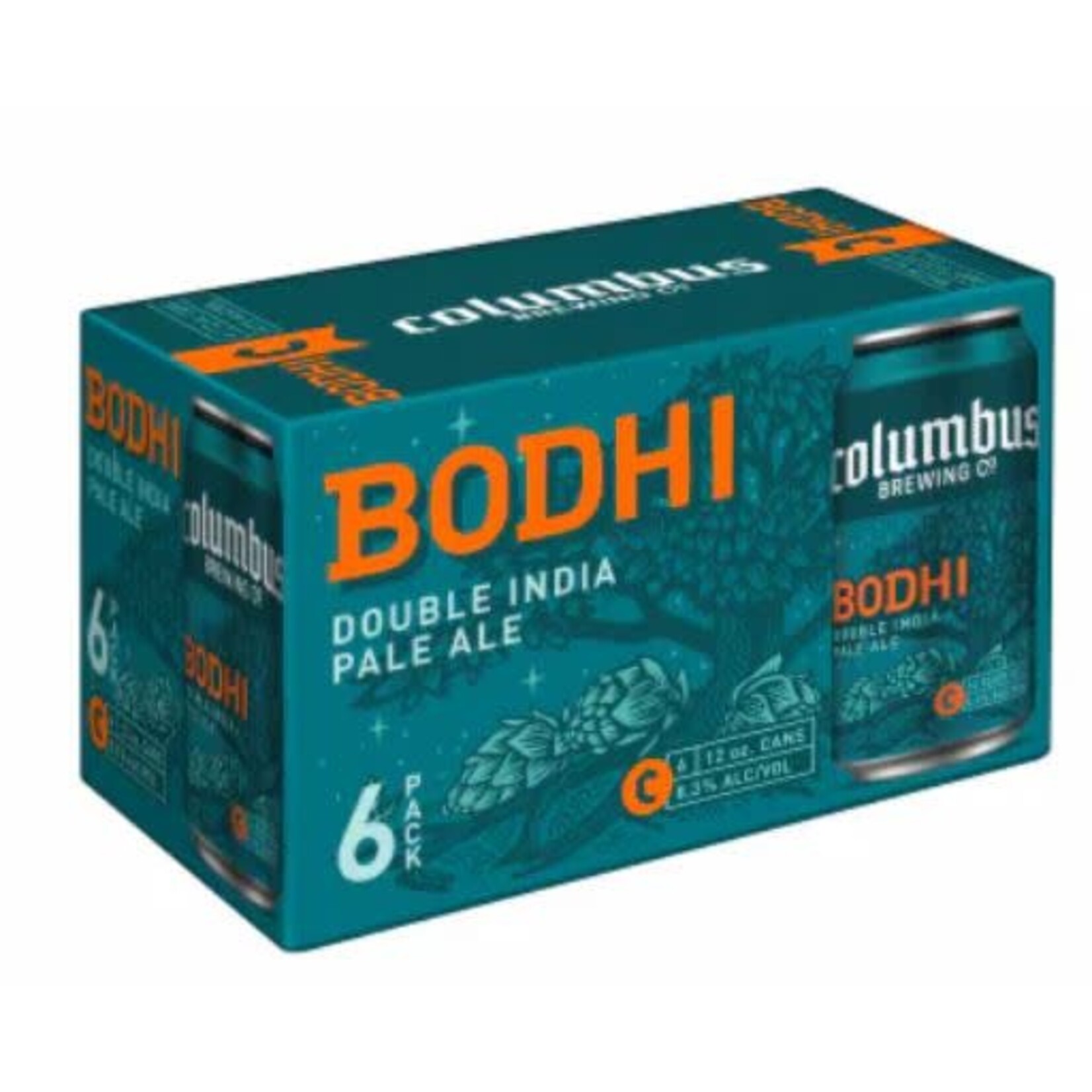 Columbus Brewing Co Columbus Bodhi Double IPA Columbus Ohio 6 Pack 12 Ounce Cans