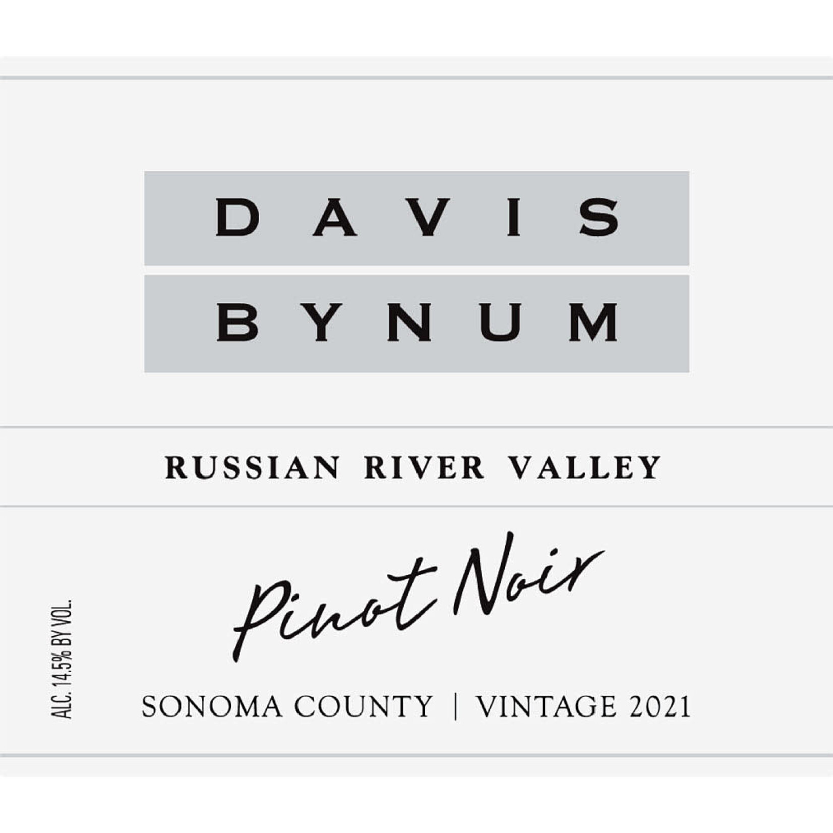 Davis Banyum Davis Bynum Pinot Noir 2018 Russian River