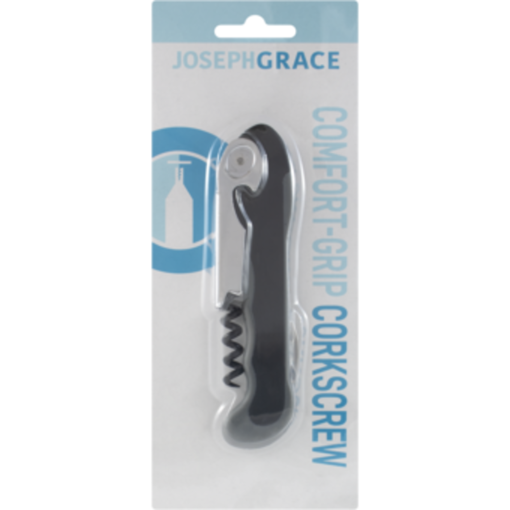 Rabbit Joseph Grace Brands Comfort Grip Waiter's Style Corkscrew Black with Gray Accents
