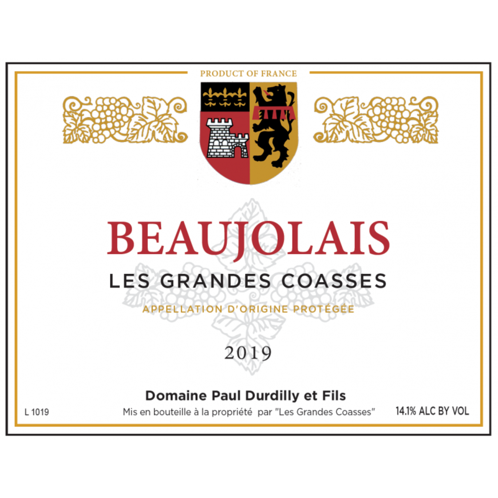 Domaine Paul Durdilly Les Grandes Coasses Beaujolais-Villages Nouveau  2023  France