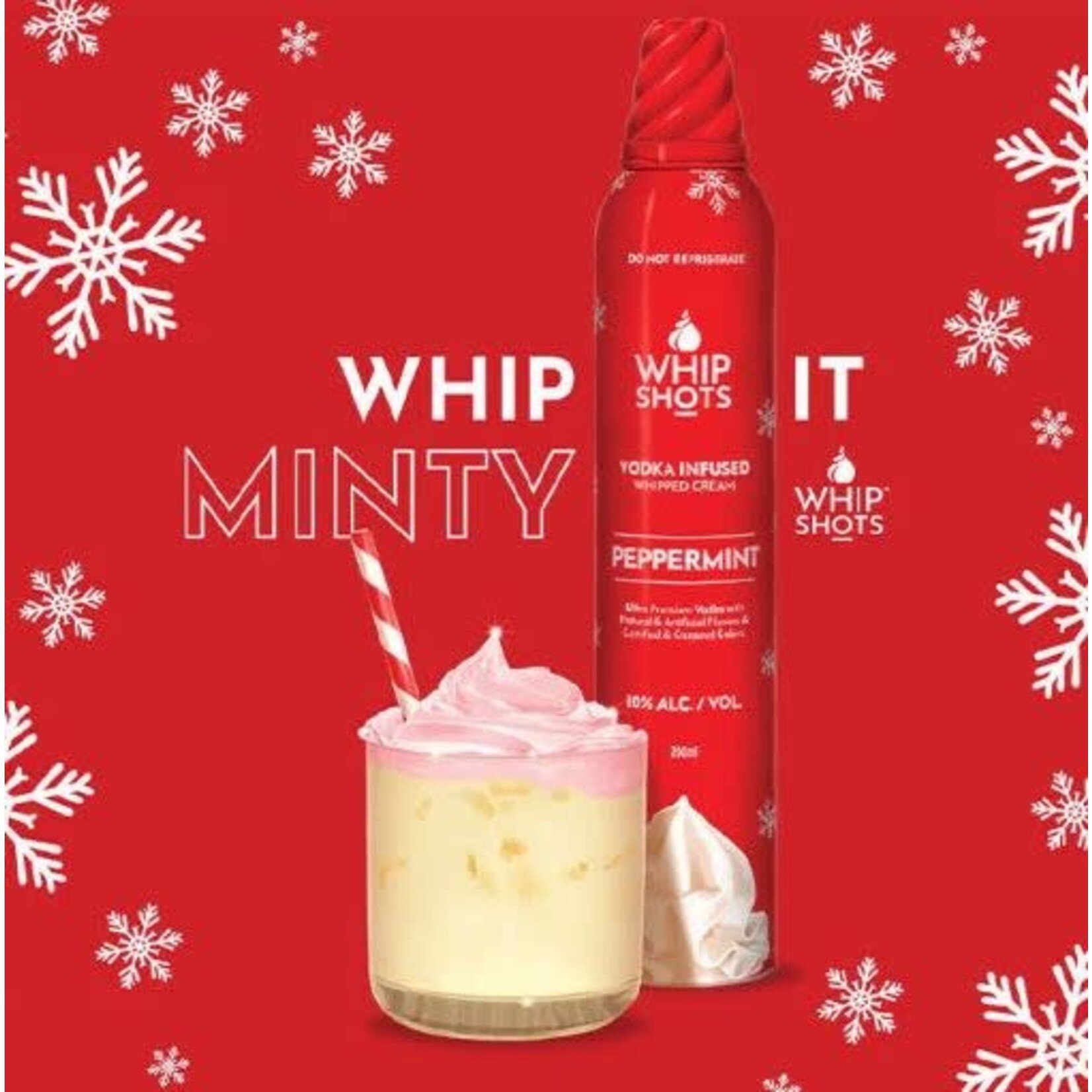 Whip Shots Vodka Infused Whipped Cream Peppermint