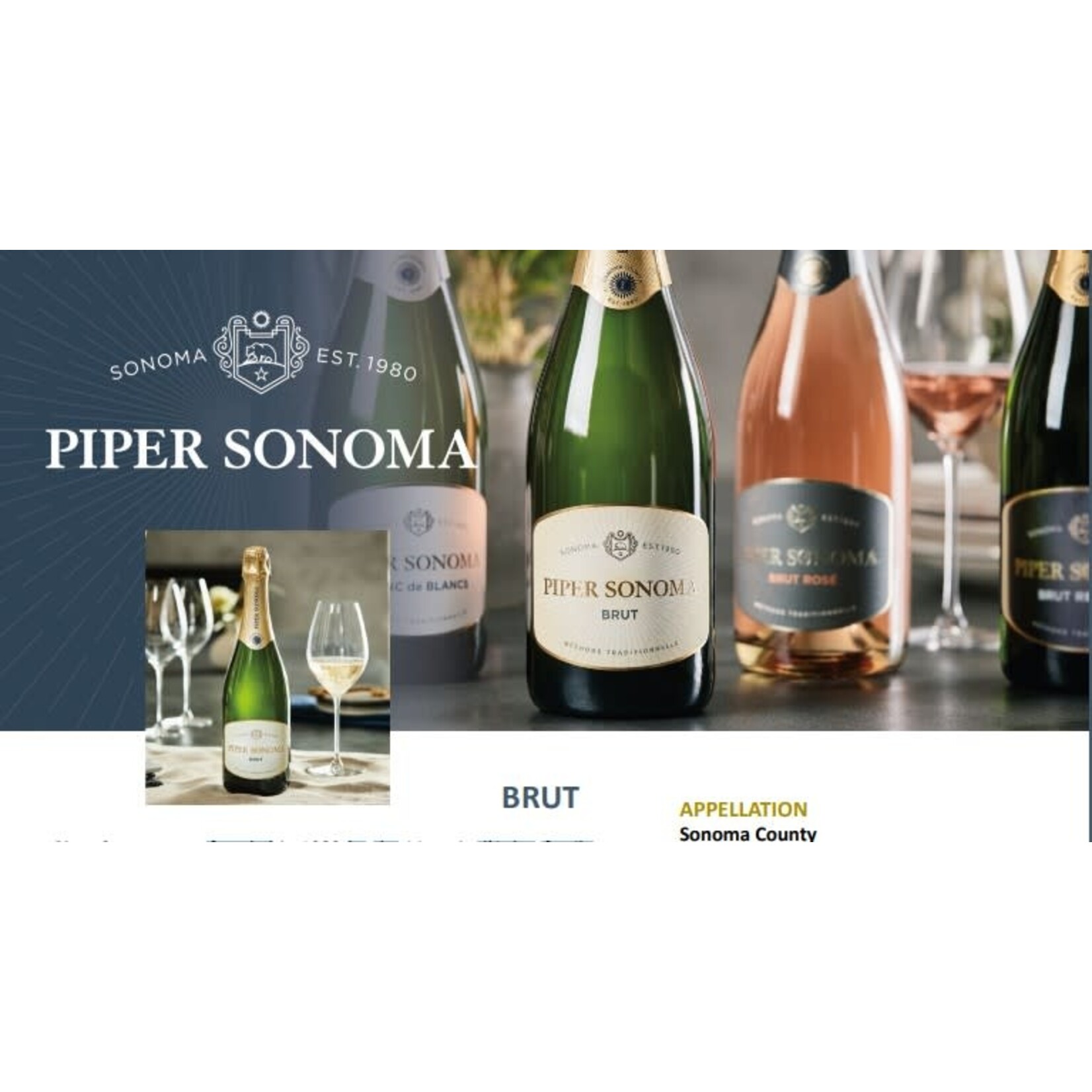 Piper Sonoma Brut California Sparkling