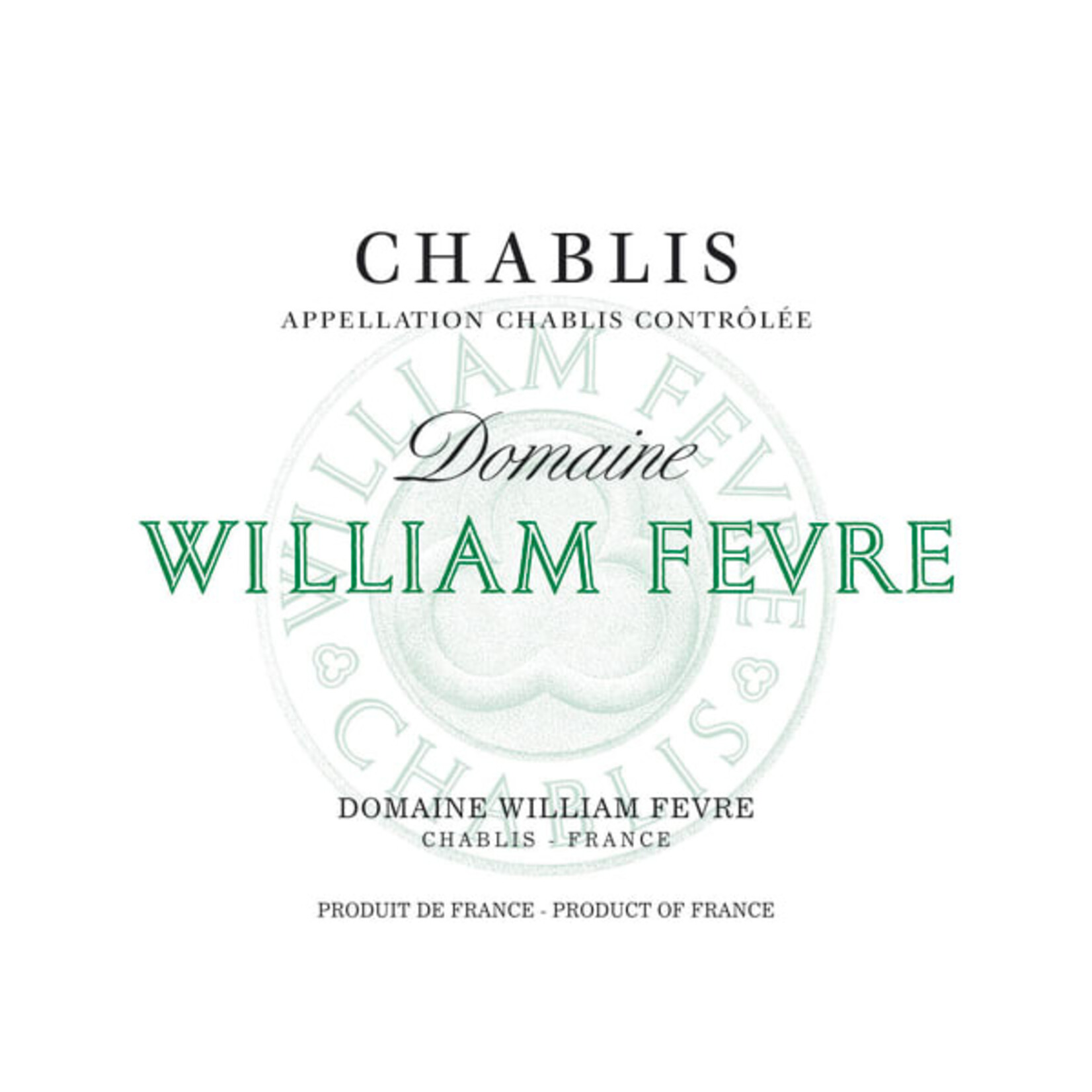 Domaine William Fevre Domaine William Fevre Chablis 2021  Burgundy, France  93pts-JS, 92pts-WE