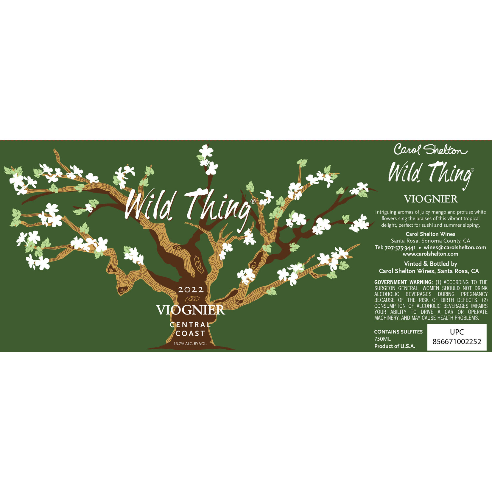 Wild Thing Carol Shelton Wild Thing Central Coast Viognier 2023