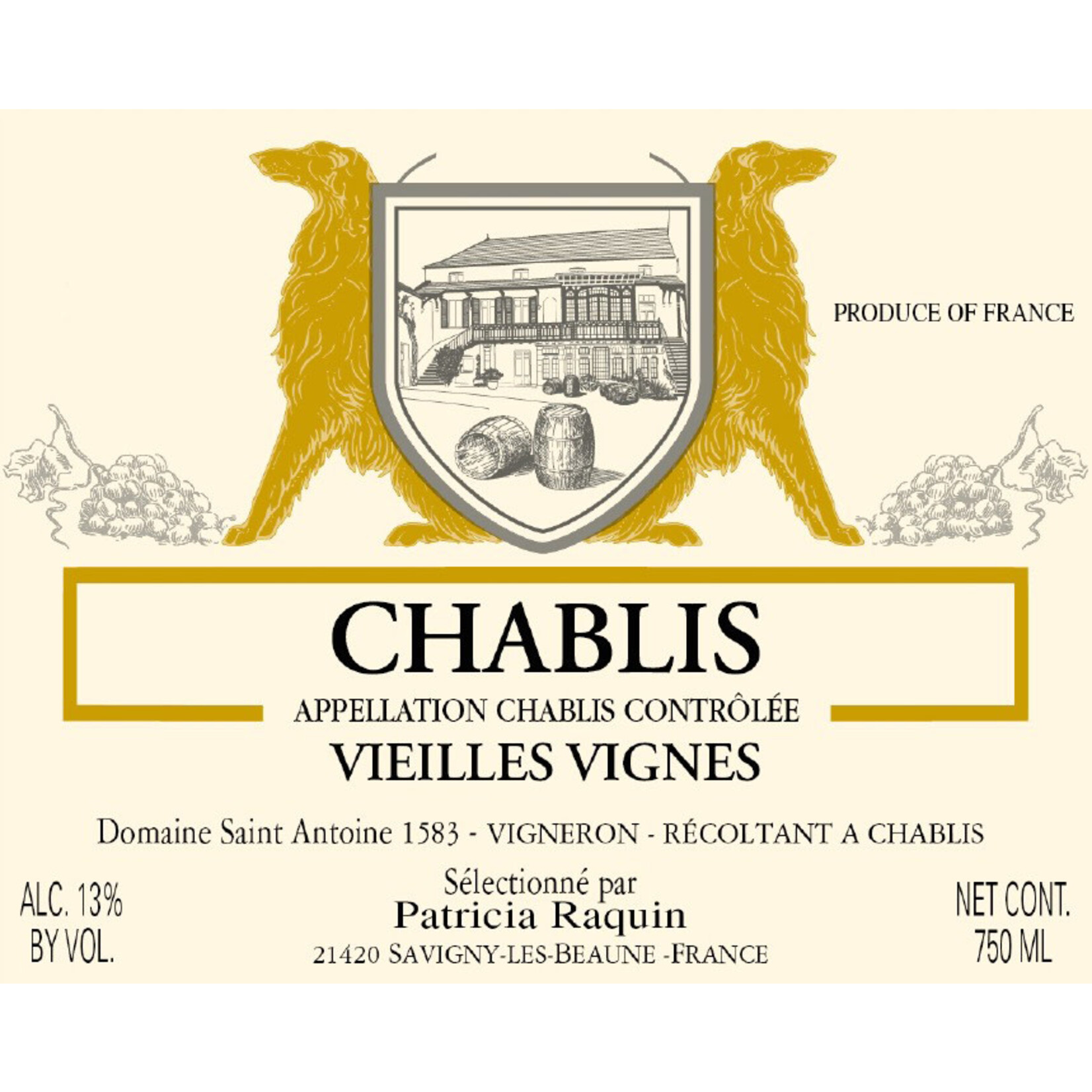 Patricia Raquin Chablis Vieilles Vignes 2022