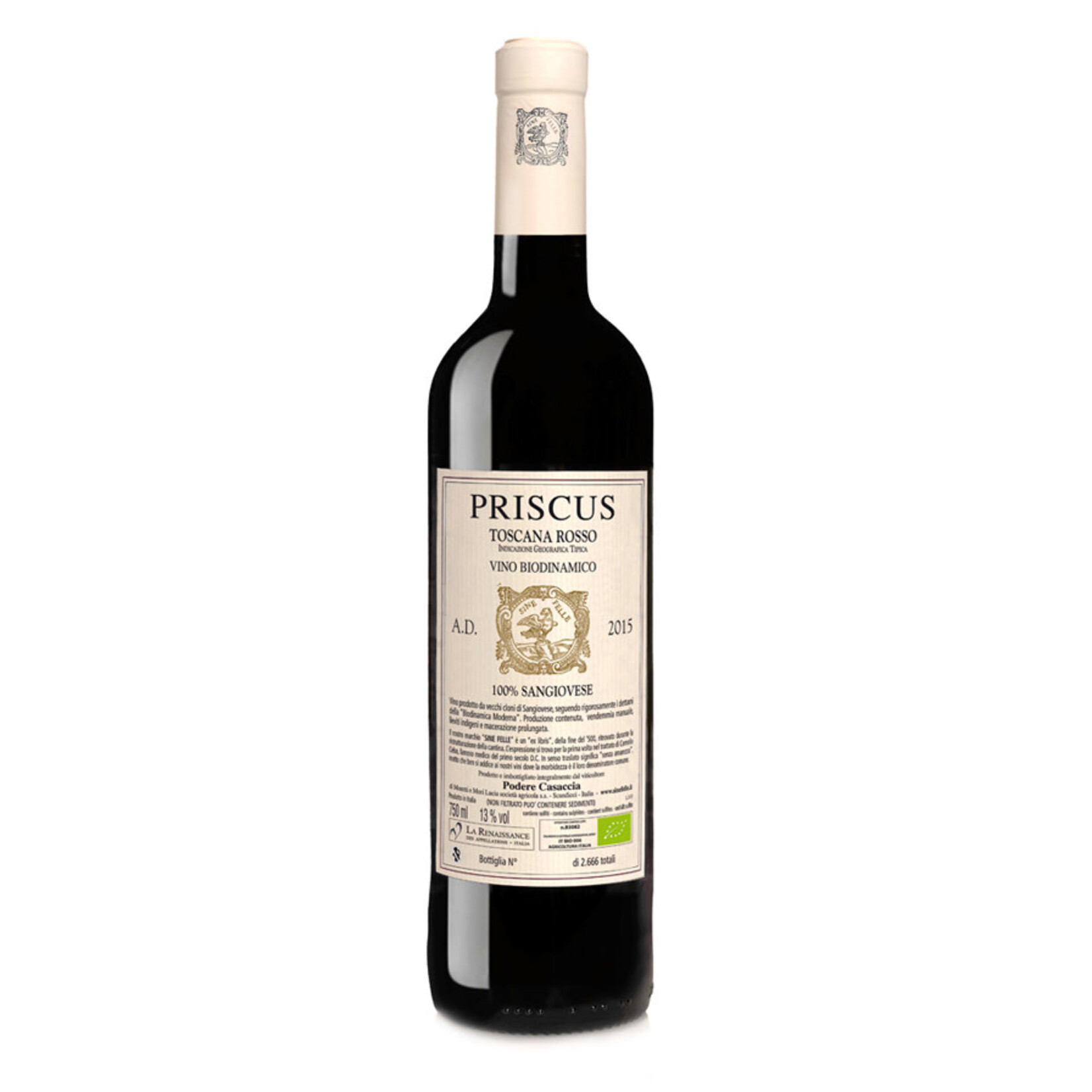 Podere Casaccia Priscus Toscana Rosso Vino Biodinamico Sangiovese 2020 Italy