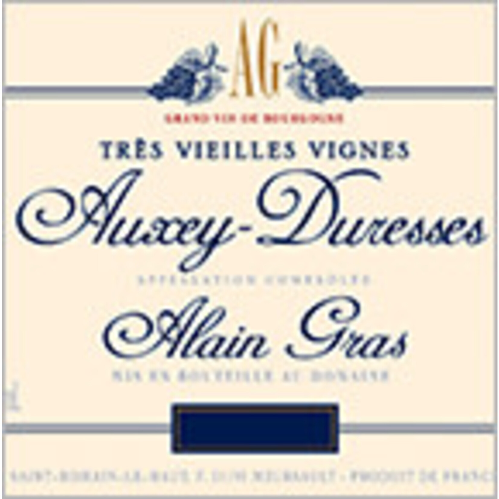 Alain Gras Alain Gras Auxey-Duresses Tres Vieilles Vignes  Rouge 2016  Burgundy, France