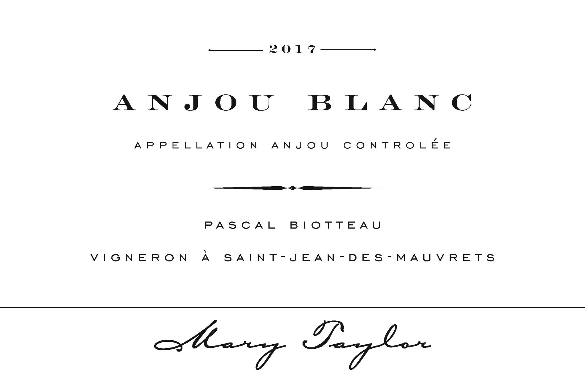 Mary Taylor (MT) Anjou Blanc Pascal Biotteau 2022 Loire, France - Main Image